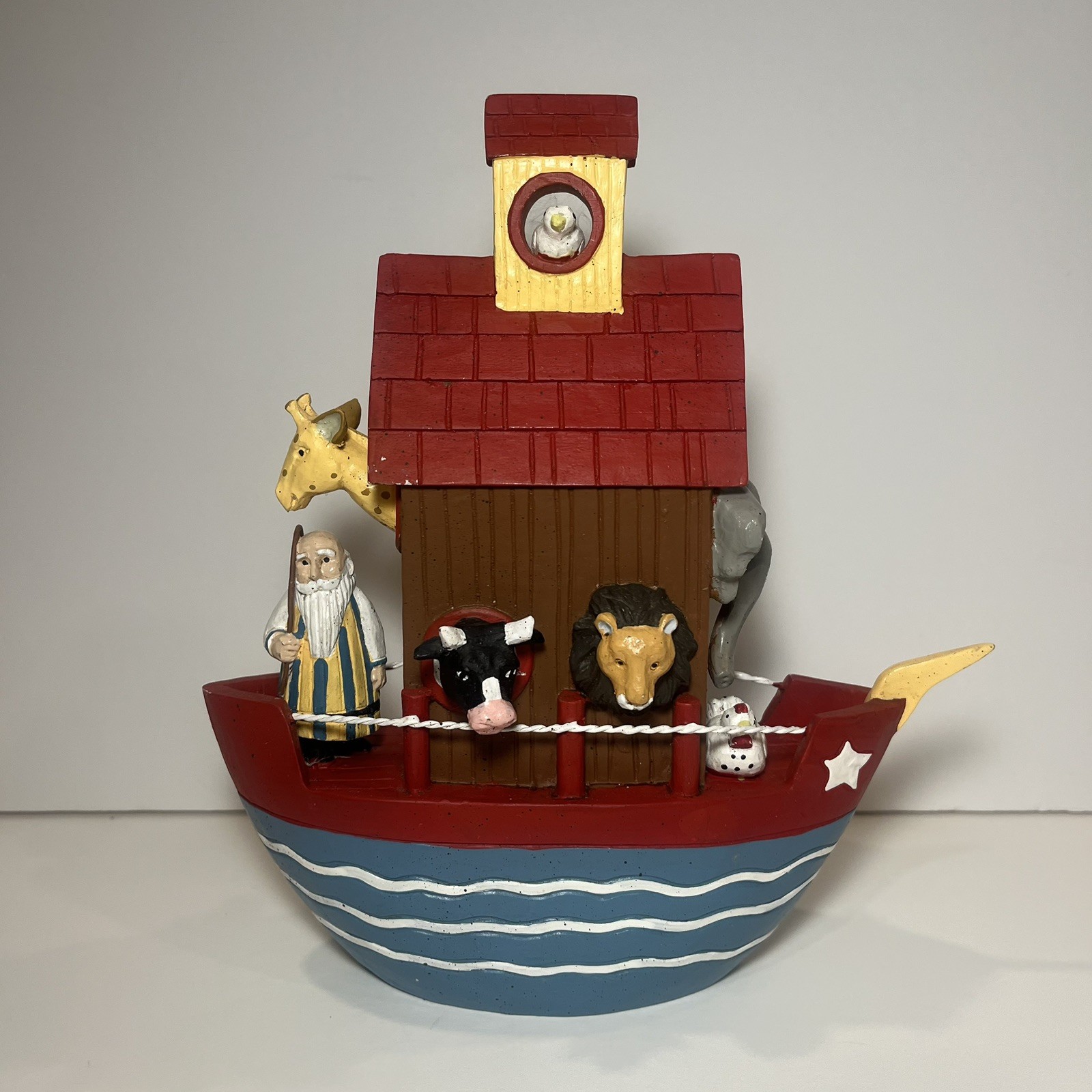 Noah’s Ark Resin Nursery Figurine 9” Tall Hallmark Midwest Importers Animals
