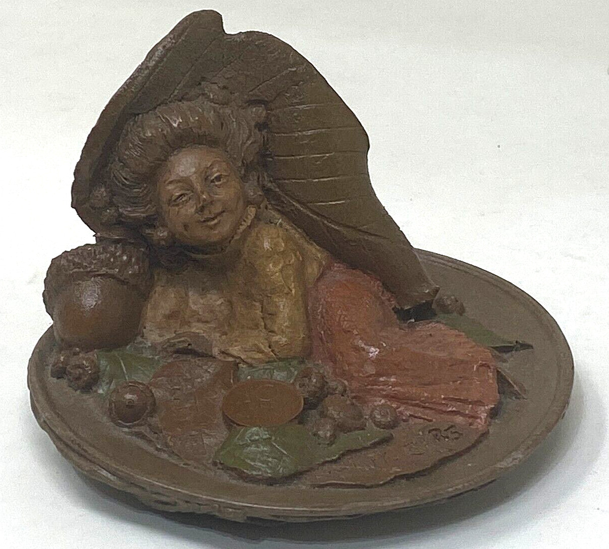 TOM CLARK Colette Lily Pad Figurine Trinket Box 1984 #54 Folk Art MINT