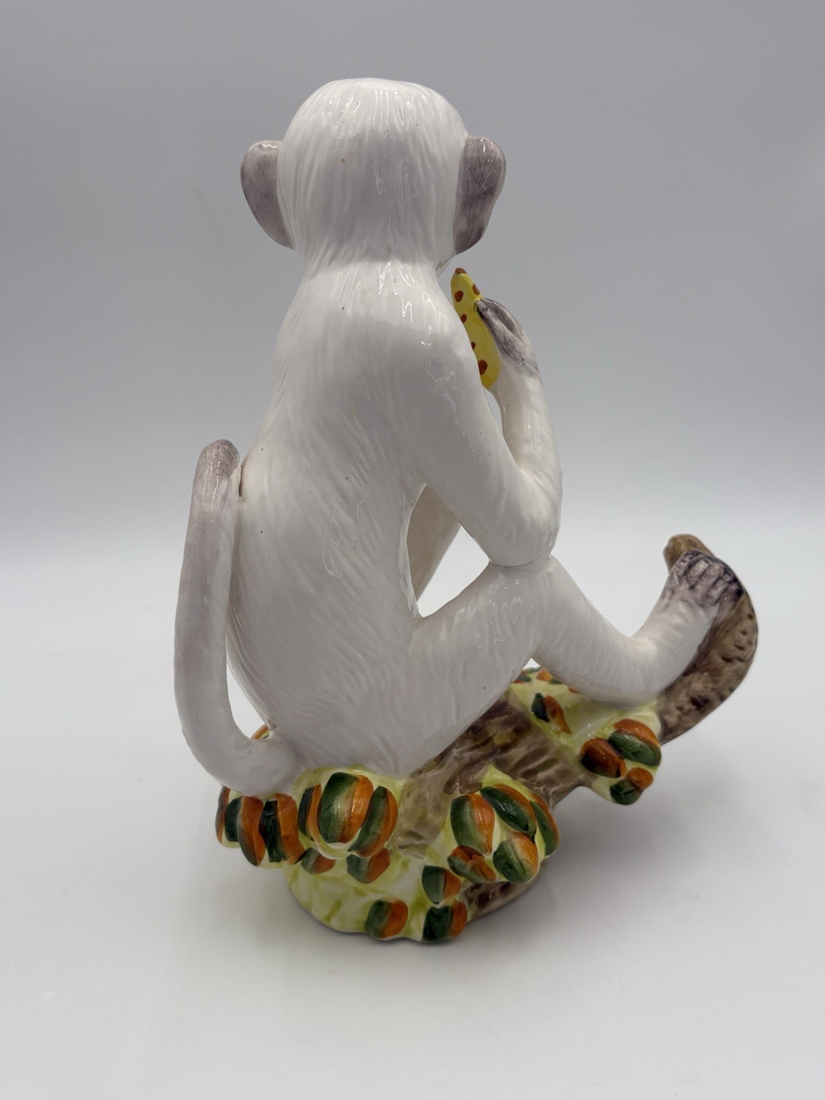Hollywood Regency Ceramic Monkey MCM Kitsch Hand Painted