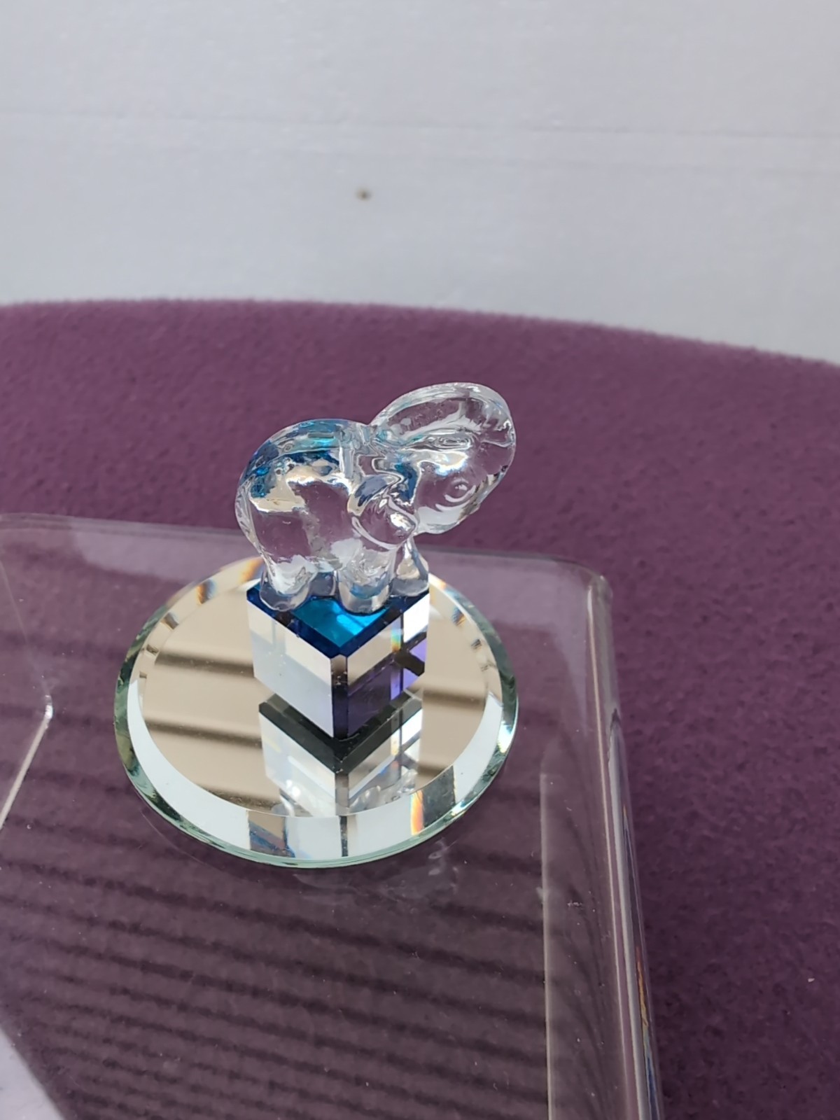 Mini Glass Figures 5 Pcs Elephant