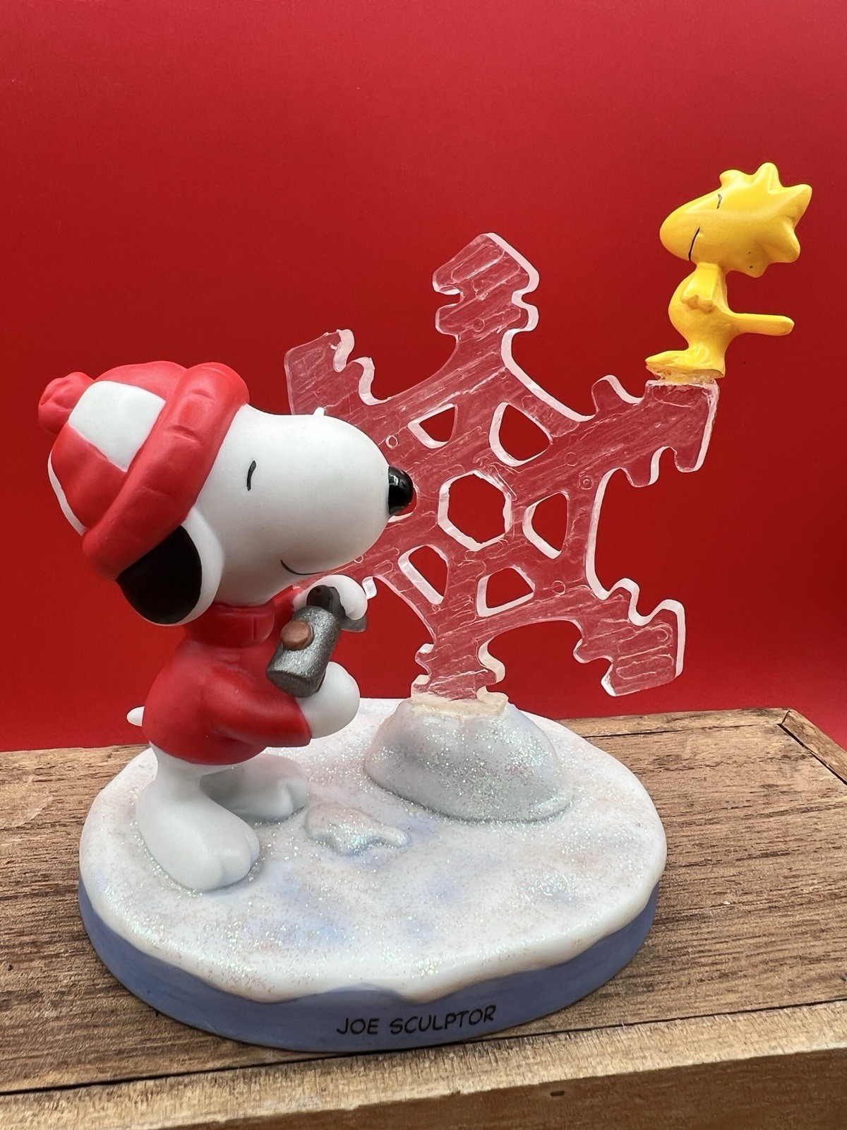 Snoopy & Woodstock Snowflake Sculpting Joe Sculptor Peanuts Hallmark Gallery
