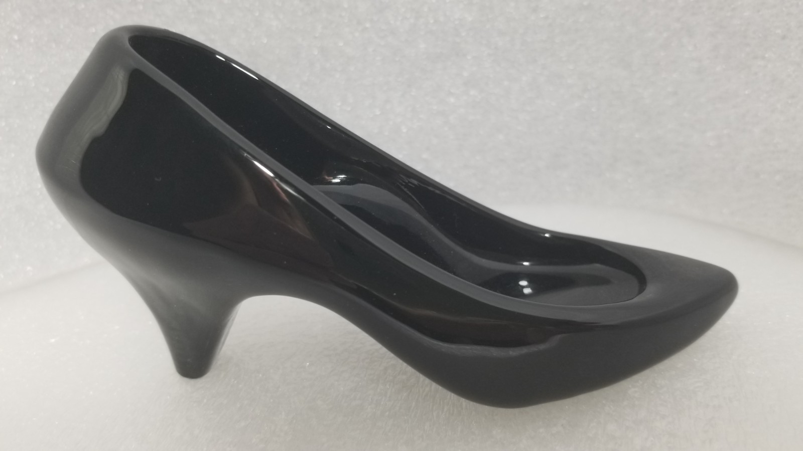 Vintage Oneida Crystal Glass * Cinderella Slipper Shoe * Black * Right * 5 1/2″