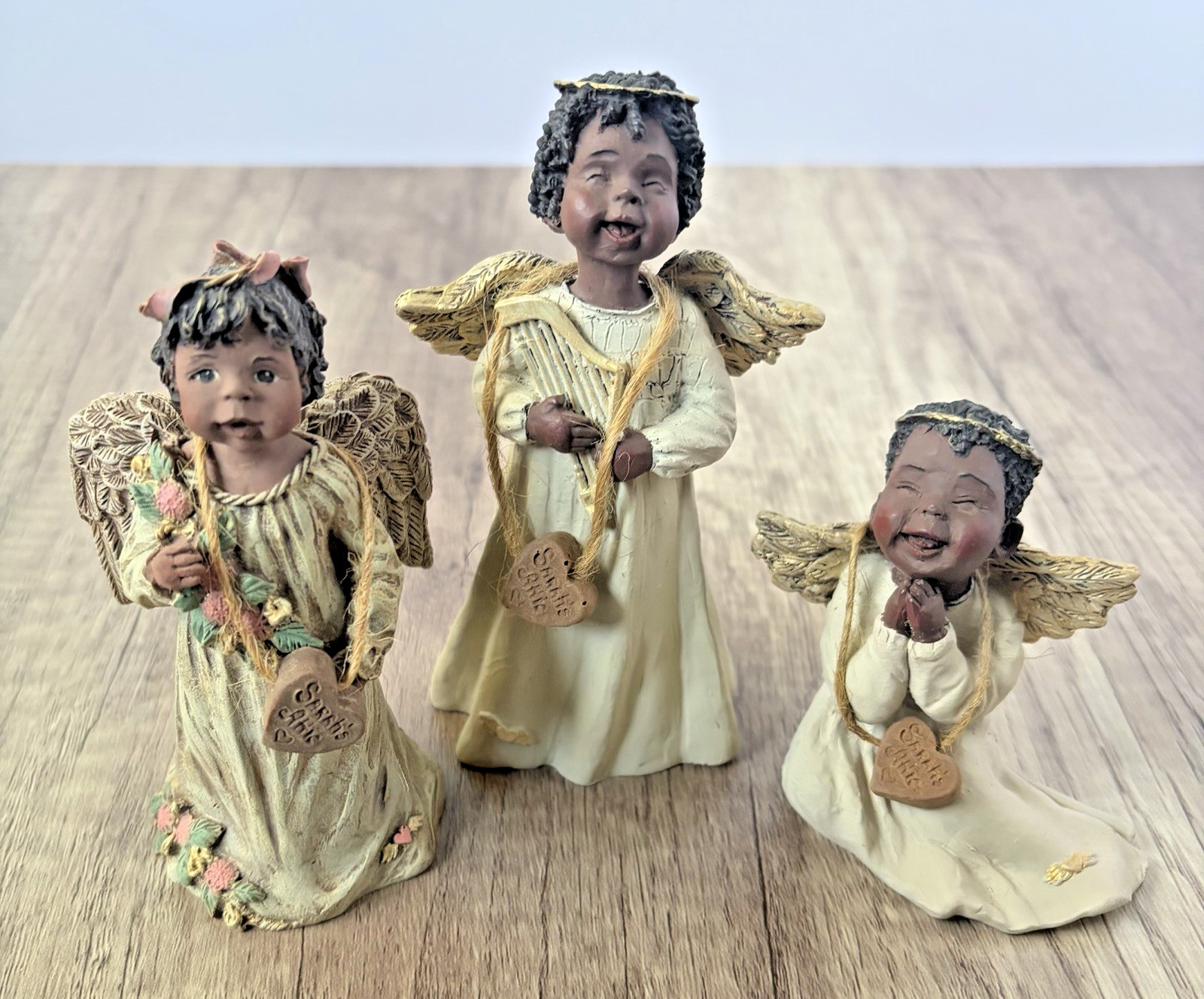 Sarah’s Attic Black Heritage Angel Figurines Lot 3 Limited Edition Collectible