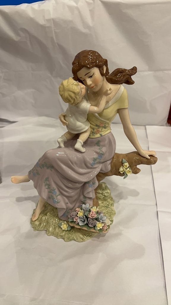 Porcelain Figurine of Mother and Child