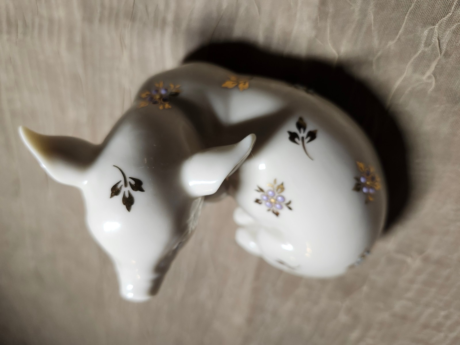 Porcelain pig- Lenox china jewels collection Made In USA
