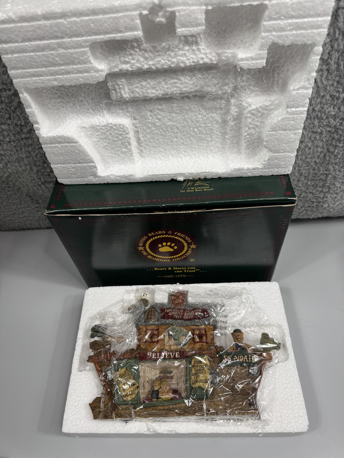 Vintage Boyds Bears Friends S.S. Noah Ark Figurine 2450 Boxed 1999 Decor Collect
