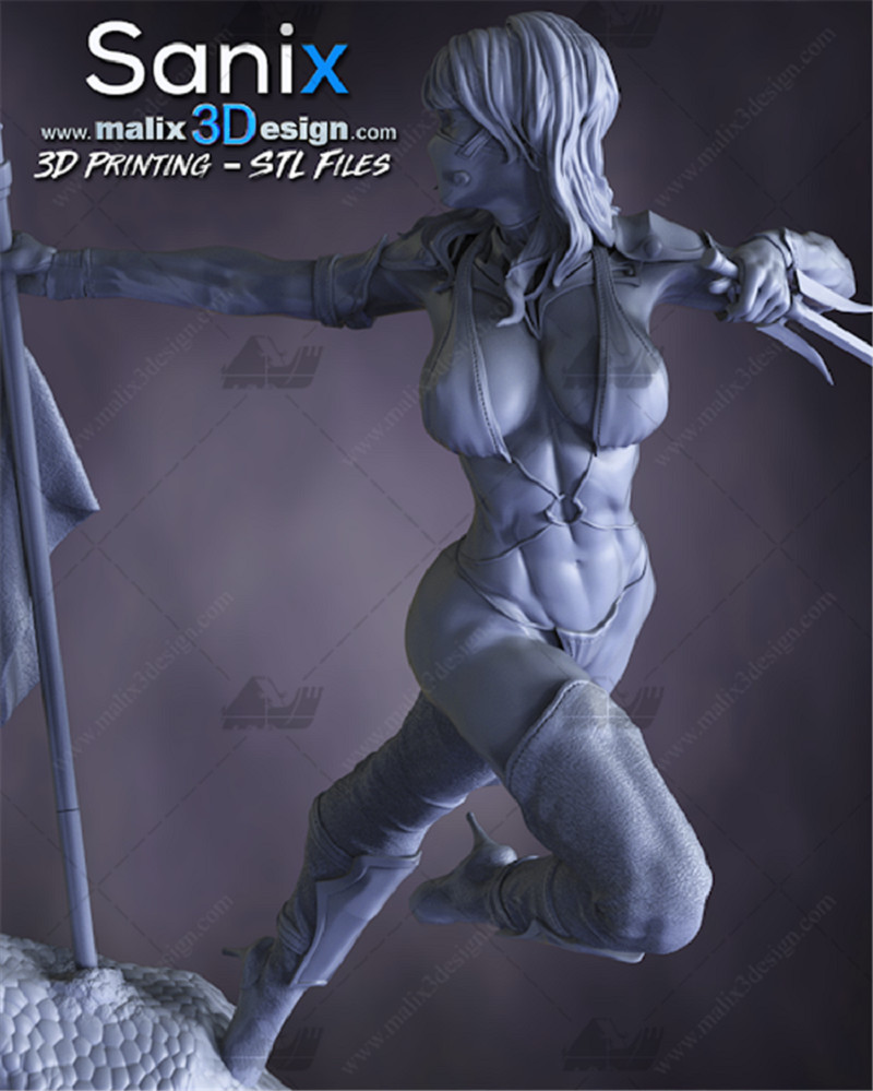 Mileena Mortal Kombat 9 Unpainted Figure Blank Kit Model GK 48cm Hot Toy Stock
