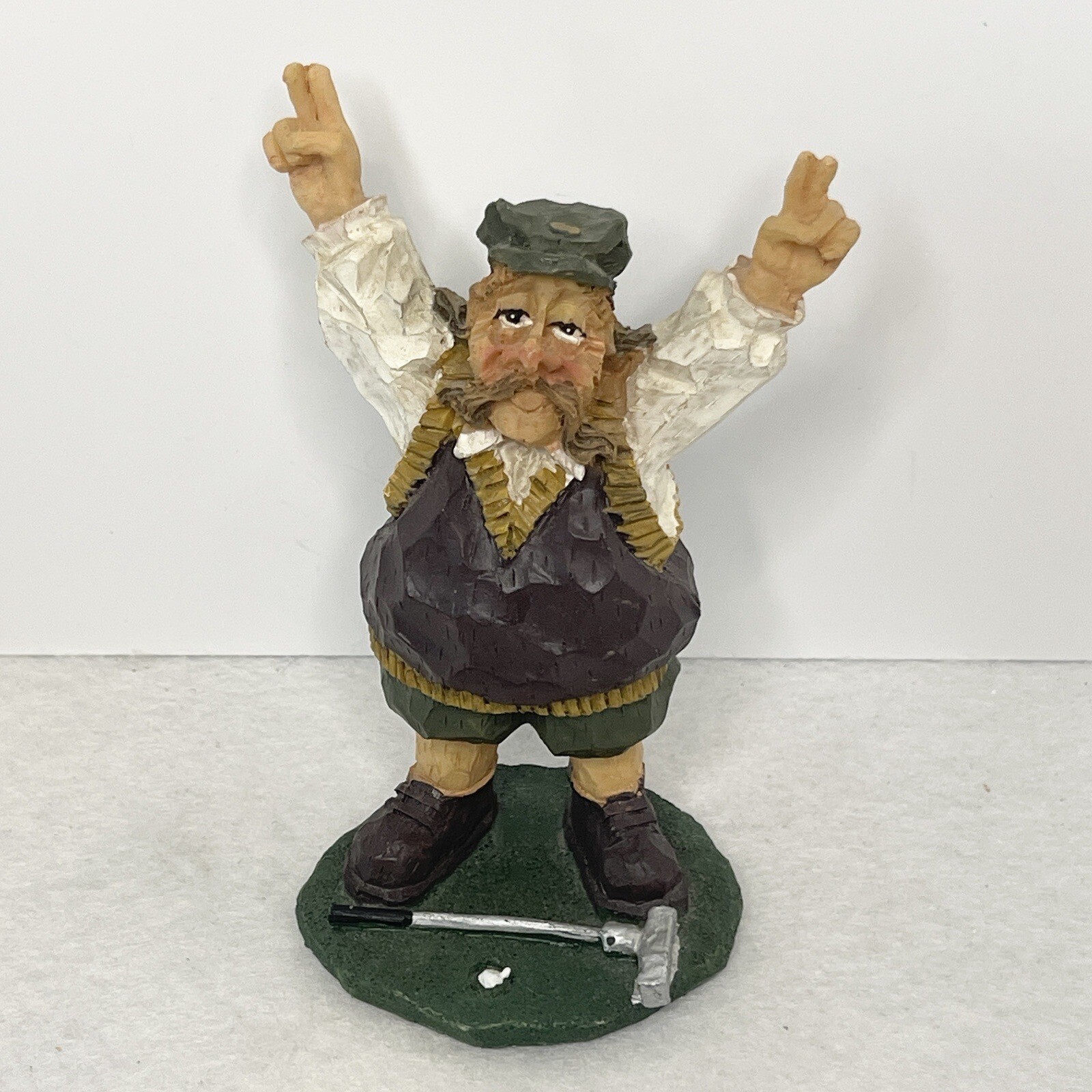 Vintage Scottish Golfer Figurine Souvenir Sports Decor Man Cave Office