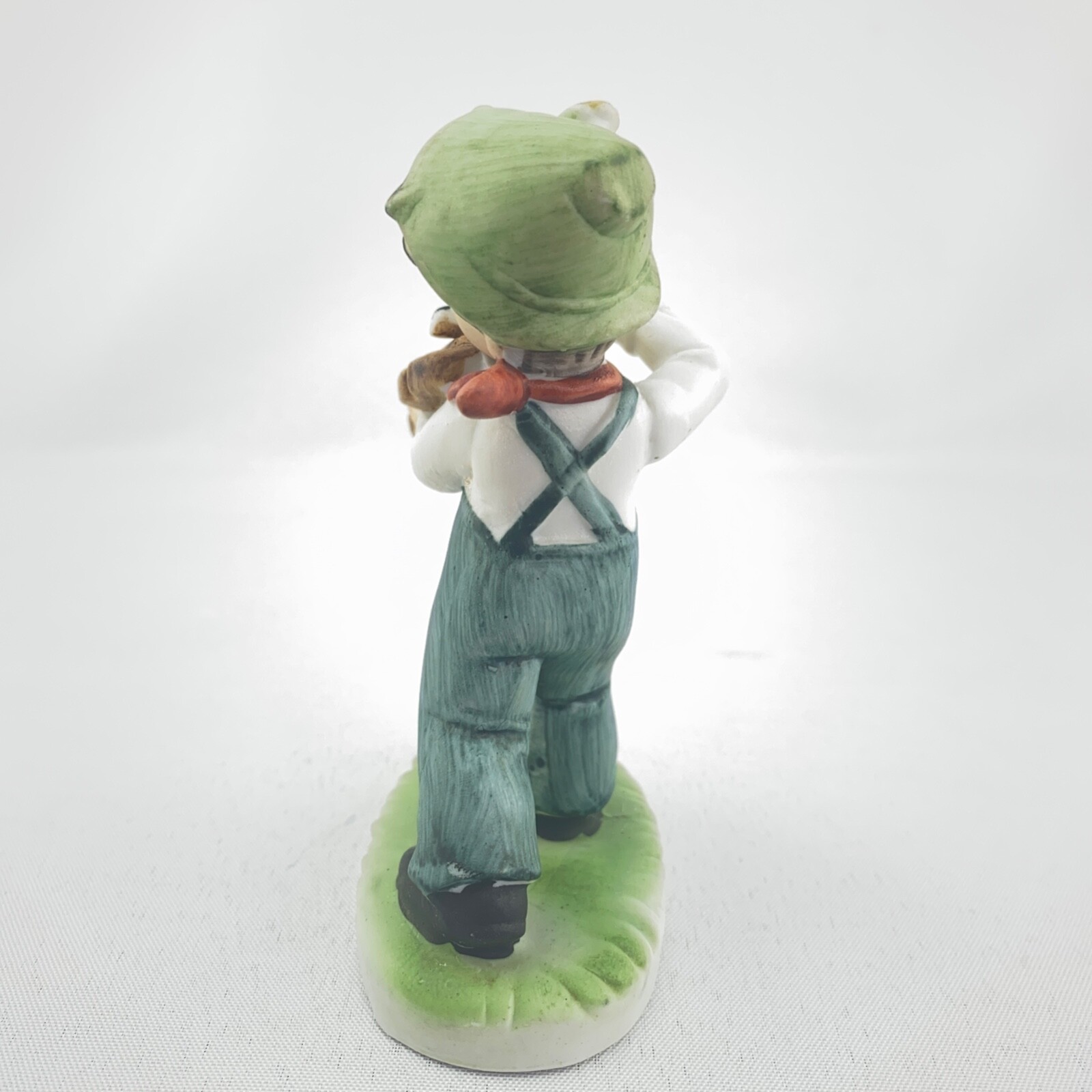 Vintage Puppy Love Young Boy Figurine Playing Violin with Dog