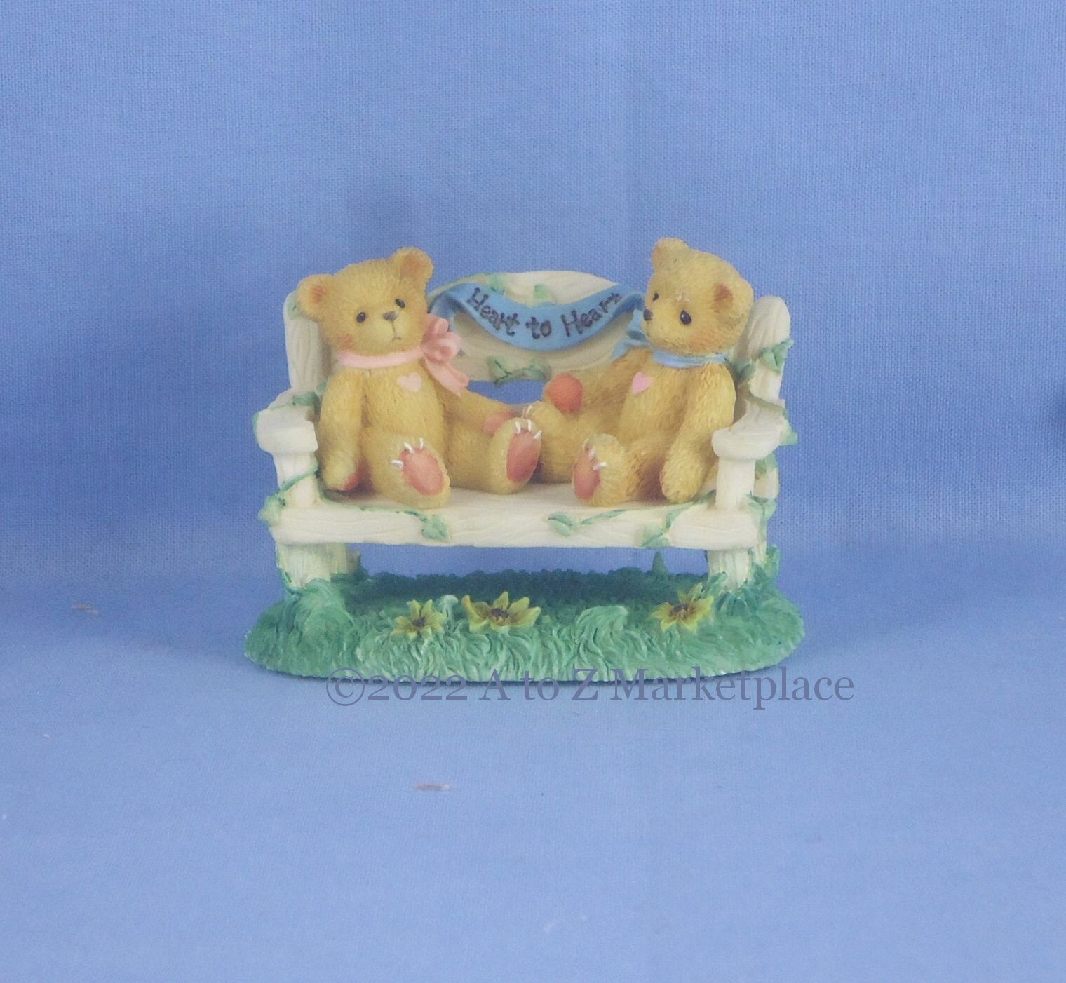 Cherished Teddies Two Bears on Bench CRT240 Event Figure 1996 NOS NIB