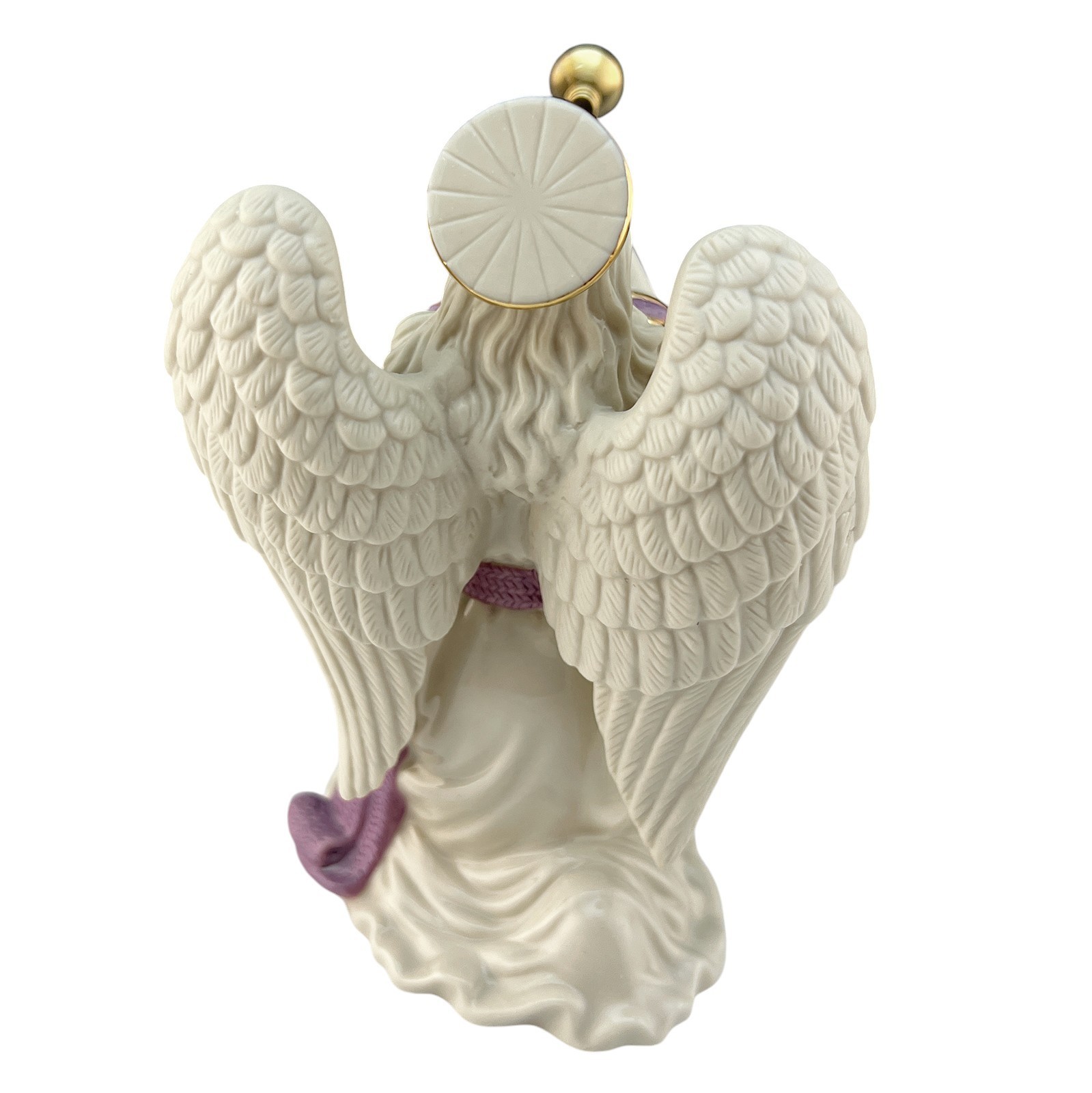 Lenox China First Blessing Nativity Kneeling ANGEL with Trumpet Figurine No Box