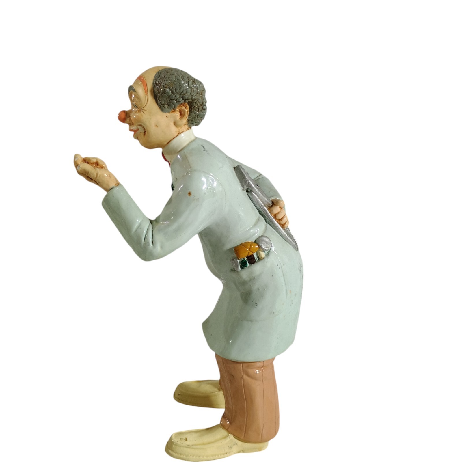 Vintage Judis Pastime Collector Clown Dentist Figure W/ Pliers 12″ Handmade