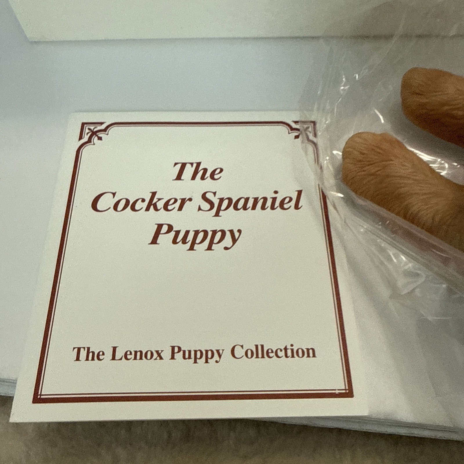 Lenox Vintage Cocker Spaniel Puppy Porcelain Figurine