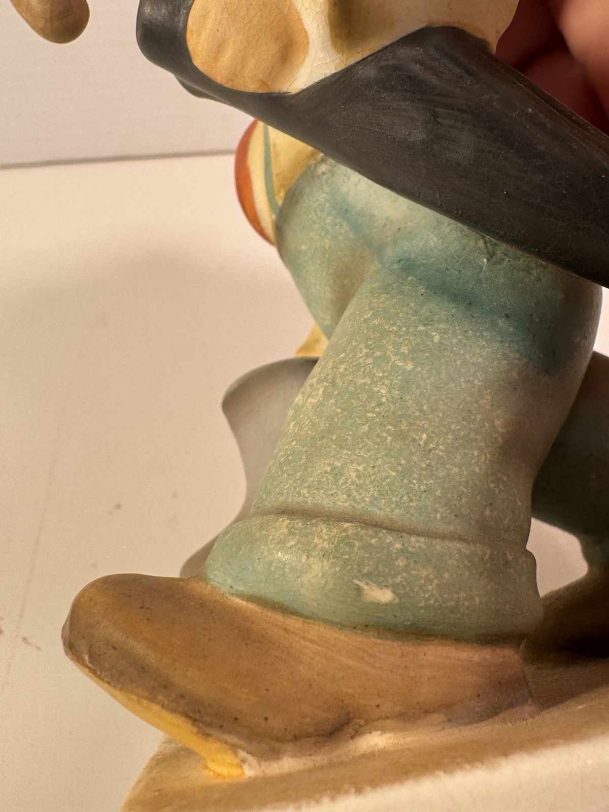 Vintage UCAGCO Ceramics Japan Rare Find Boy Walking Boots And Umbrella 6.5 Inch