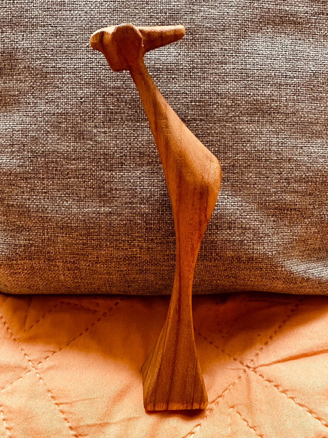 THE ALIEN – Carving – Handmade of Single Wood Piece – Wooden Figurine 20cm/7.8”