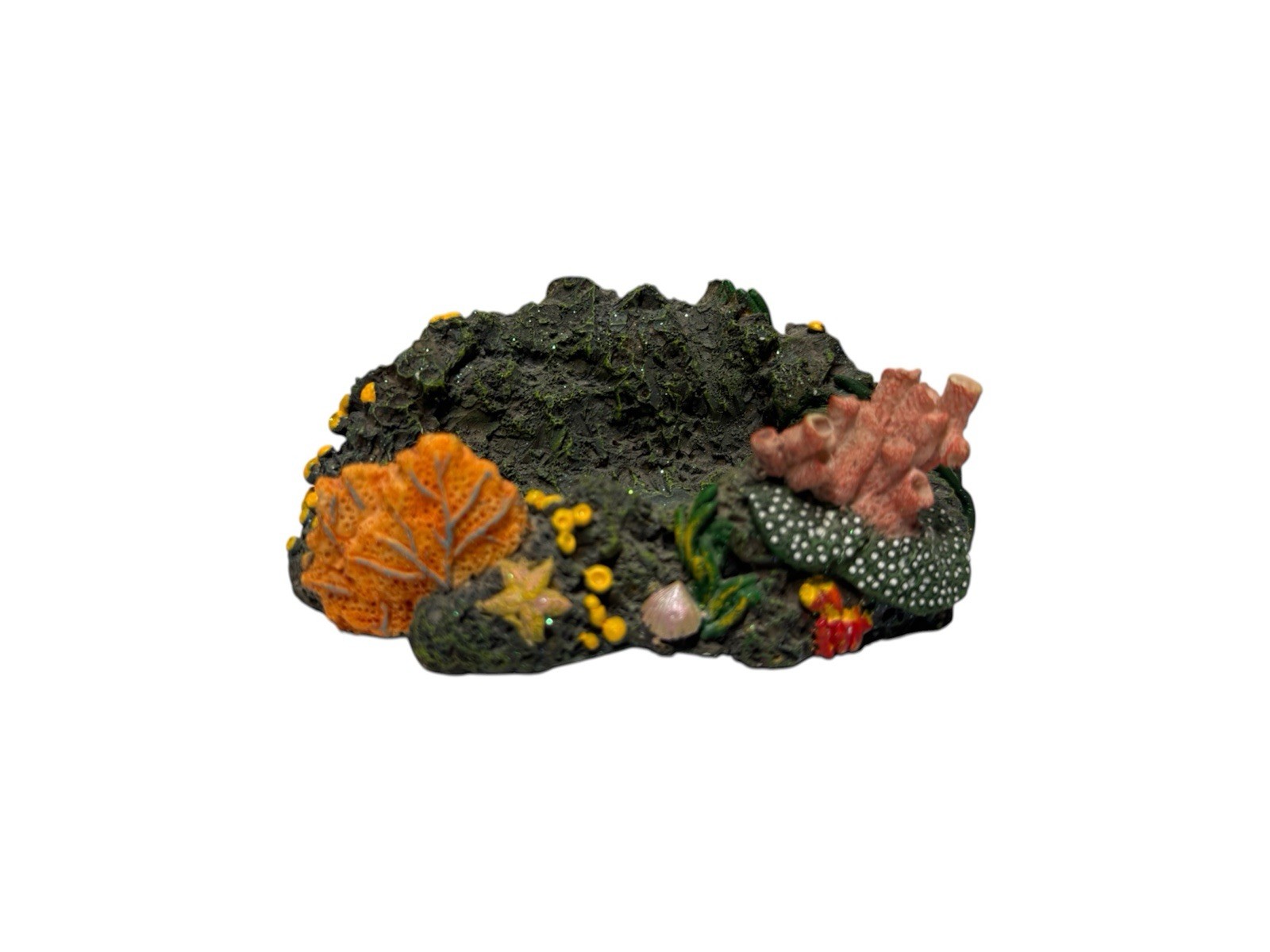Orca Collector Plate, Marine Theme, Resin, 3D Effect, Coral Reef Stand