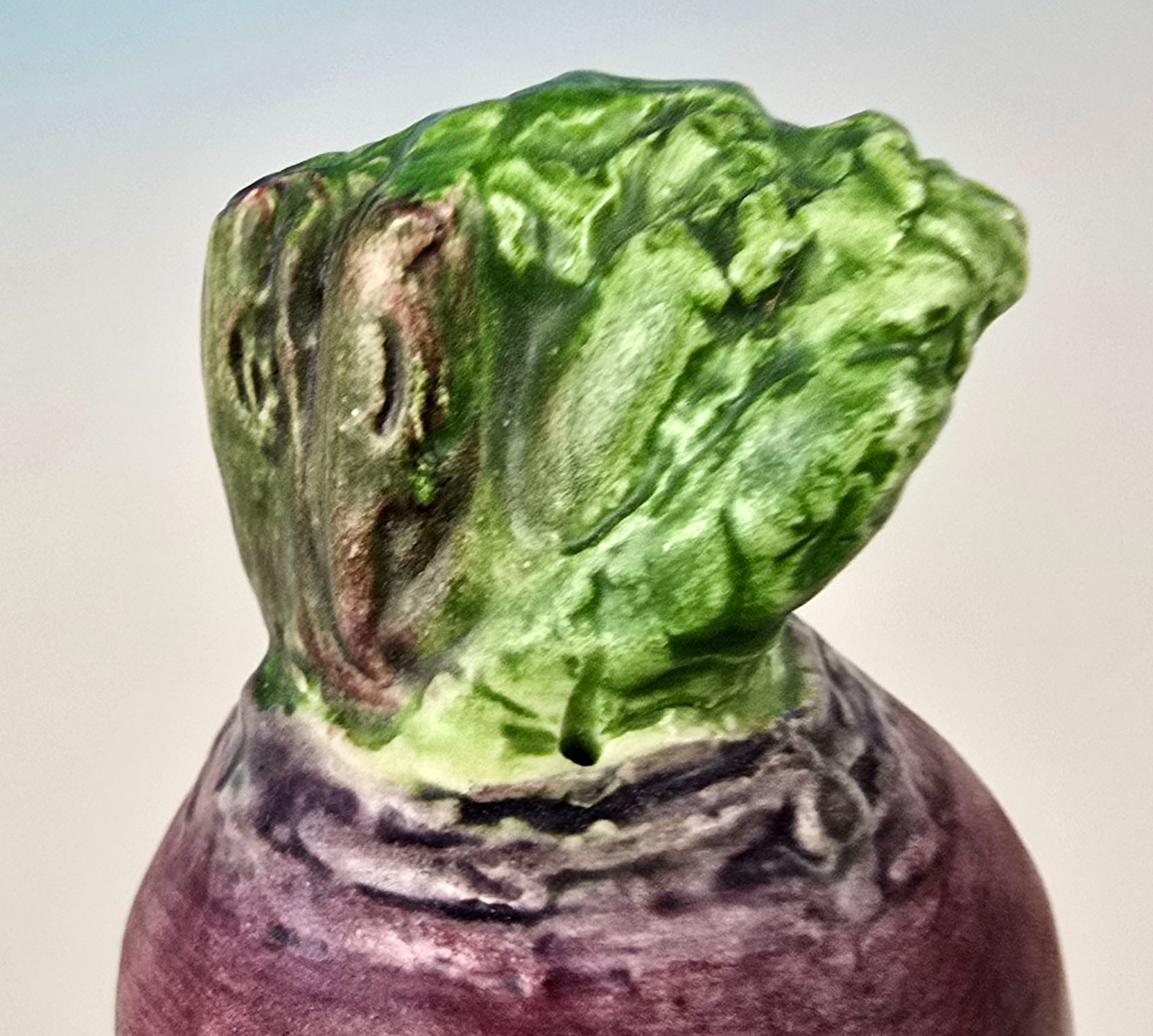 Signed Mary Kirk Kelly Turnip Ceramic Sculpture Naturalistic Vegetable Art