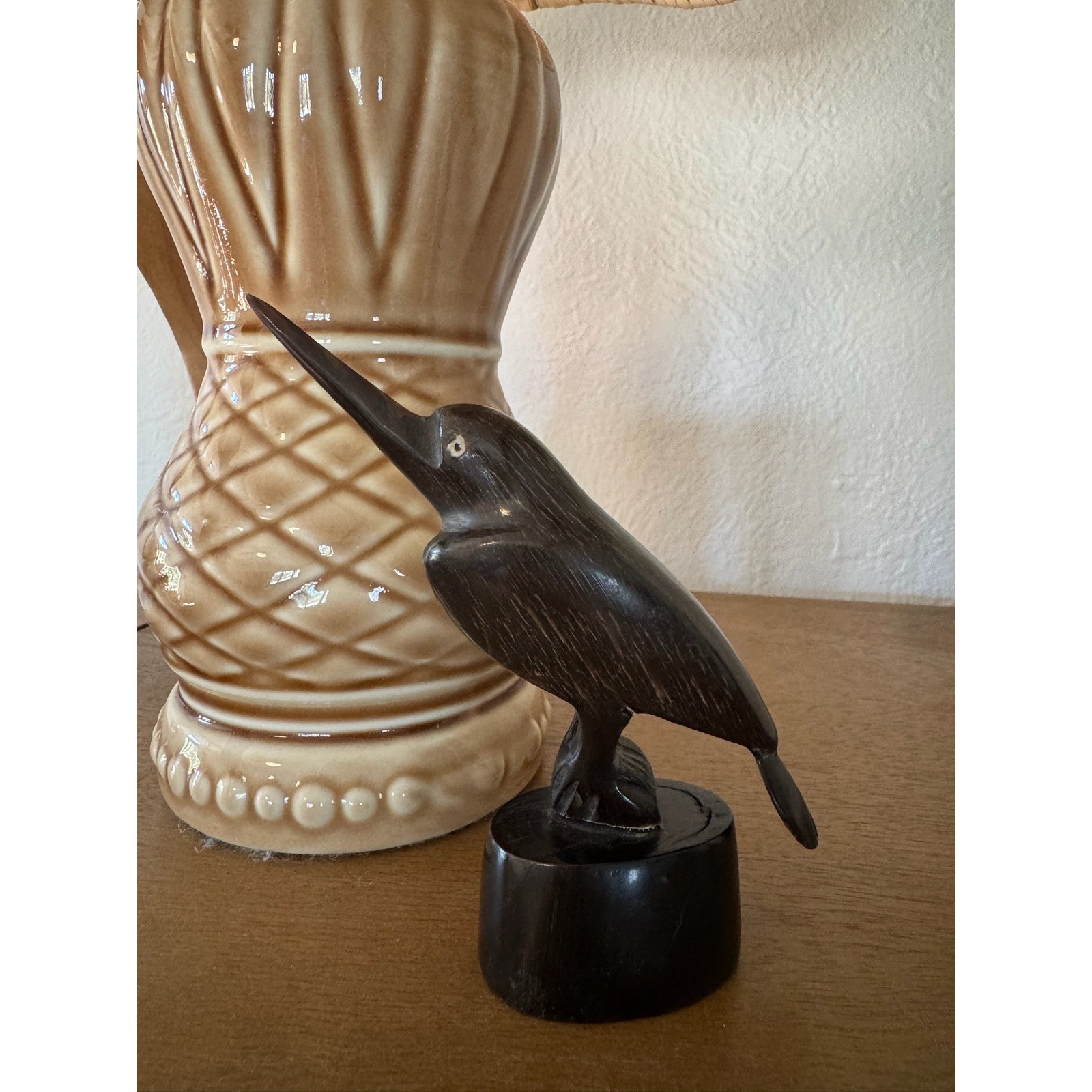 Hand Carved Horn Bird Figurine, Animal Statue Sculpture, Home Decor