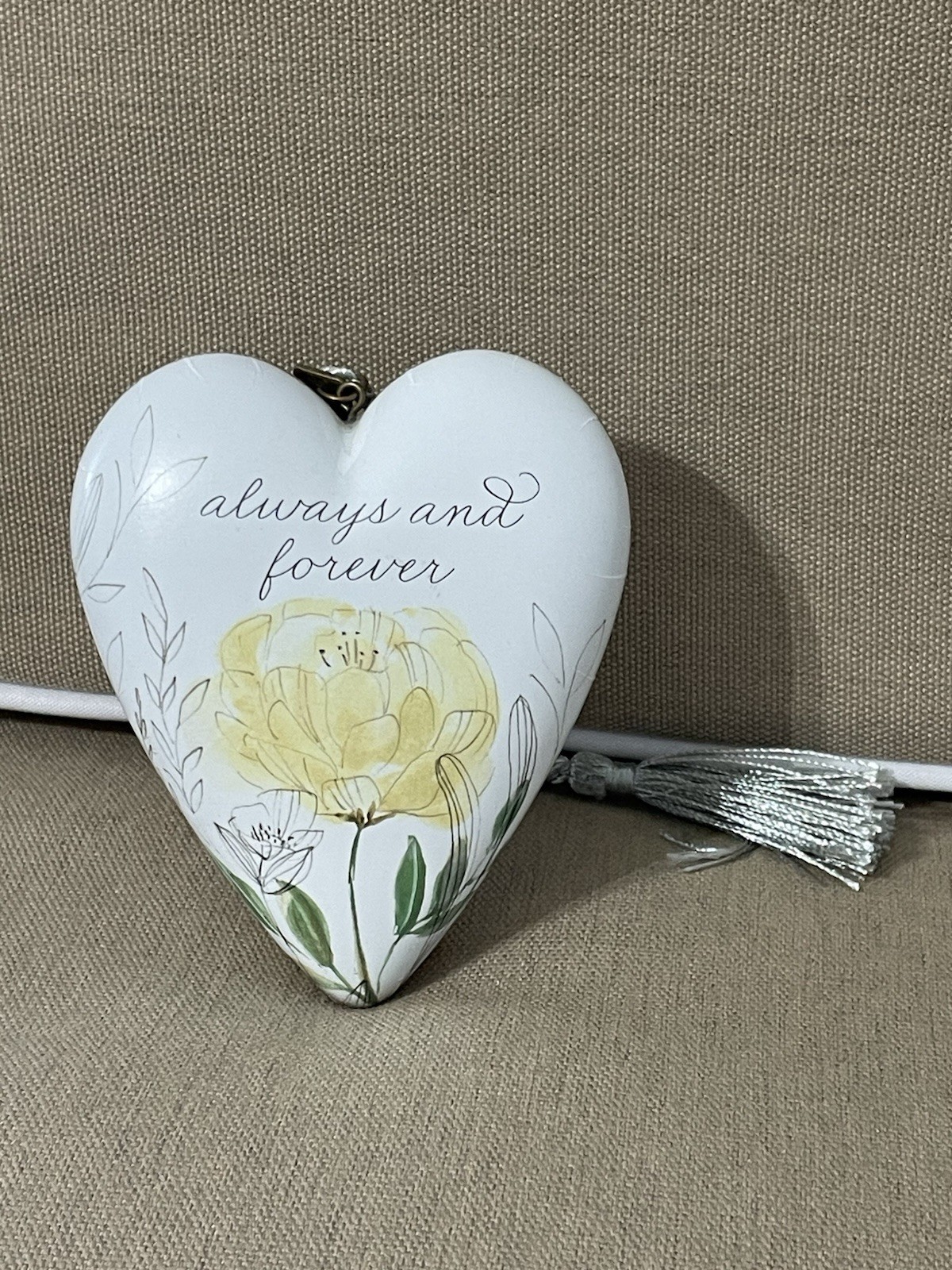 Demdaco Art Hearts “Always and Forever” With Key Freestanding 4″ X 3″