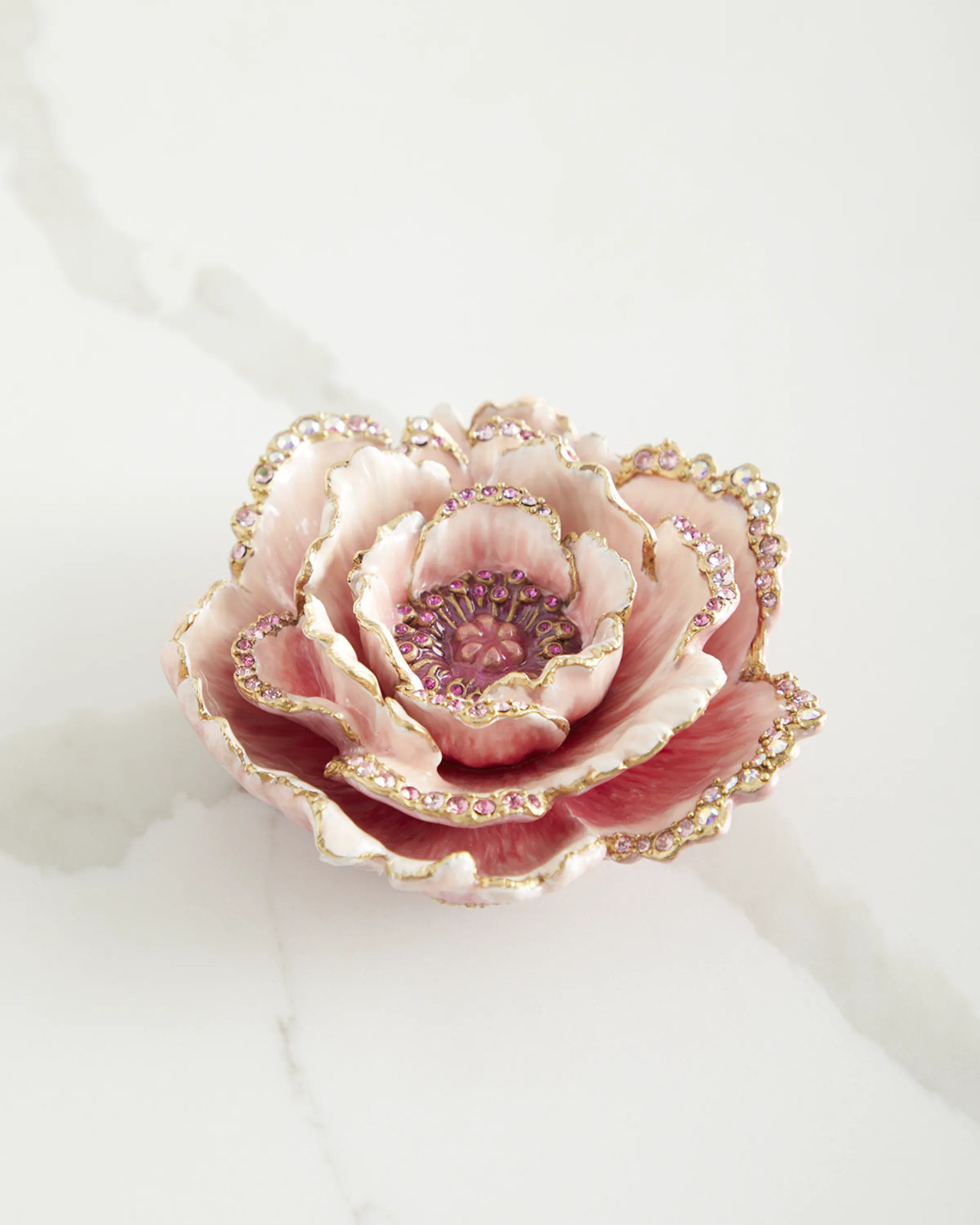 Jay Strongwater Flora & Fauna Briar Peony Tabletop Object New