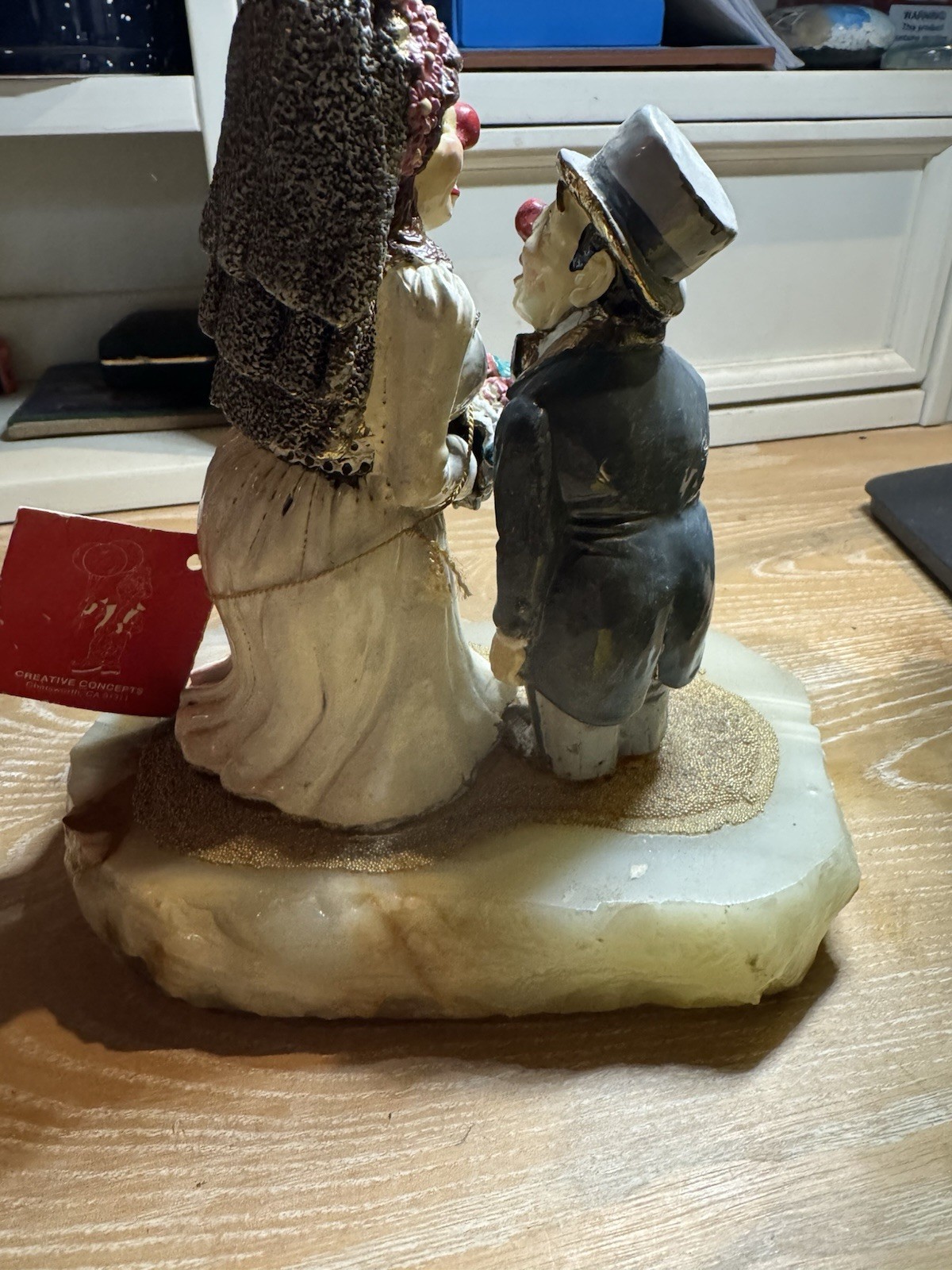 Vintage RON LEE Yes Dear 468 Clown Married Wedding 1987 Heavy Marble SIGNED RARE