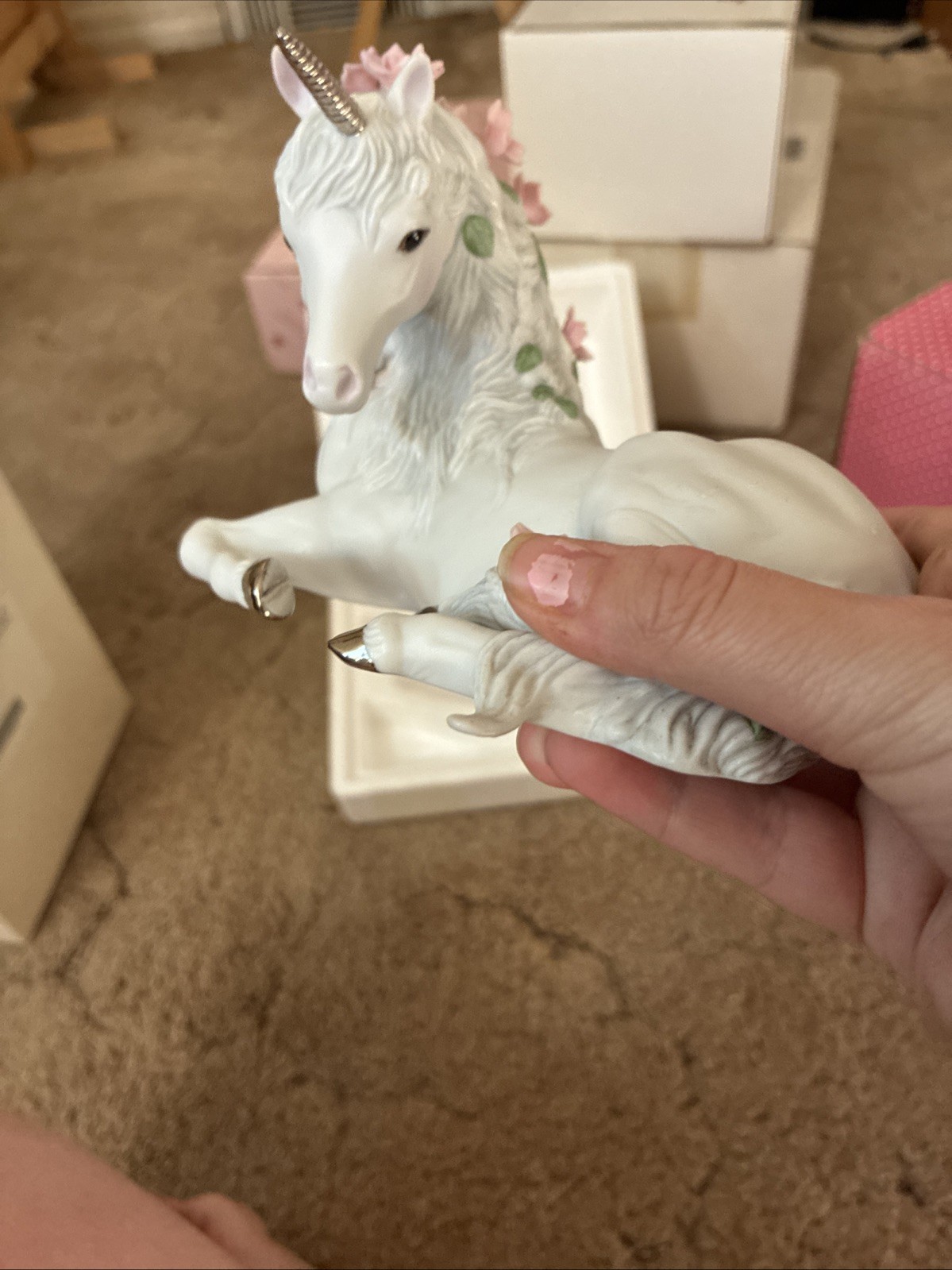 Lenox Princeton Gallery Porcelain Unicorn Figurine 1990 Love’s Sweetness