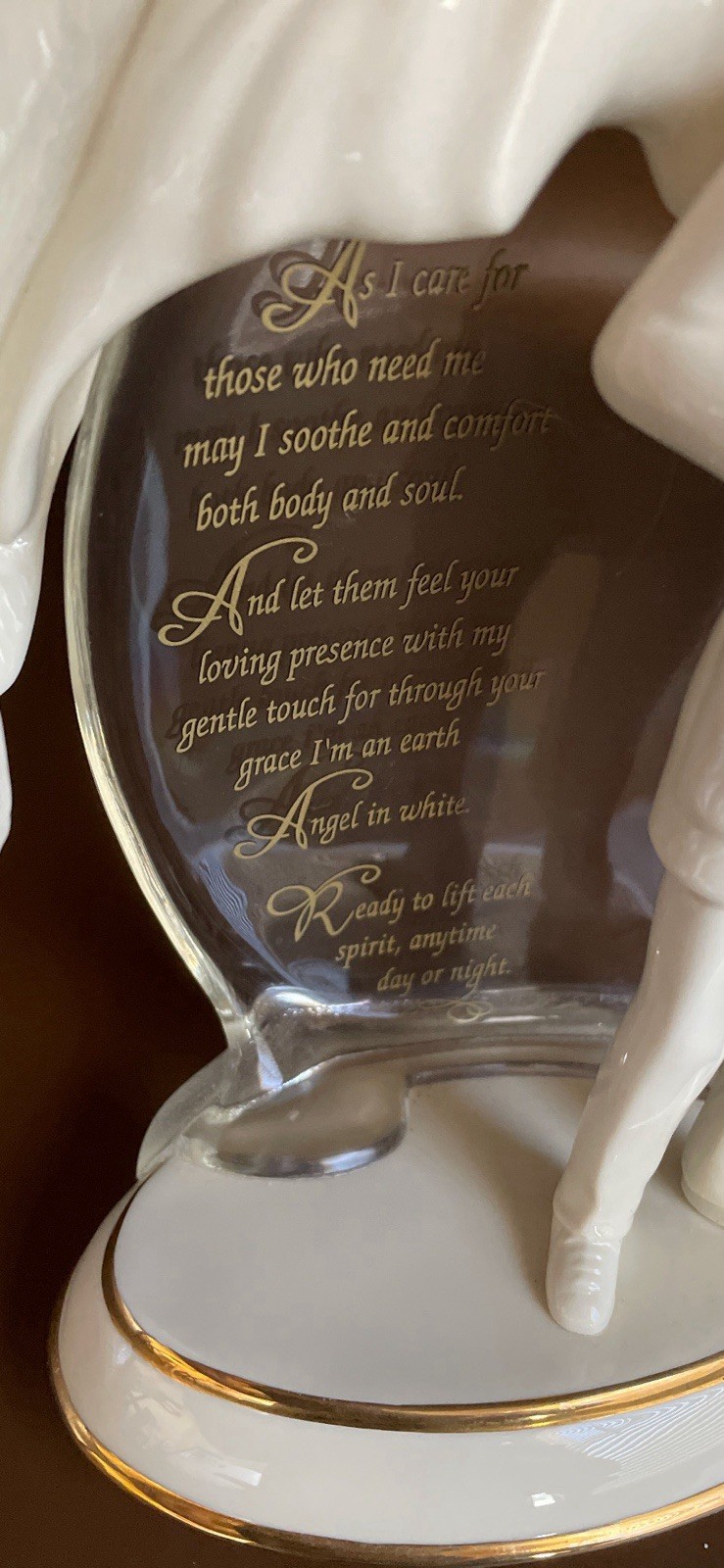 “Angel of Faith” Figurine Heavens Gentle Touch Nurse Prayer Bradford Exchange