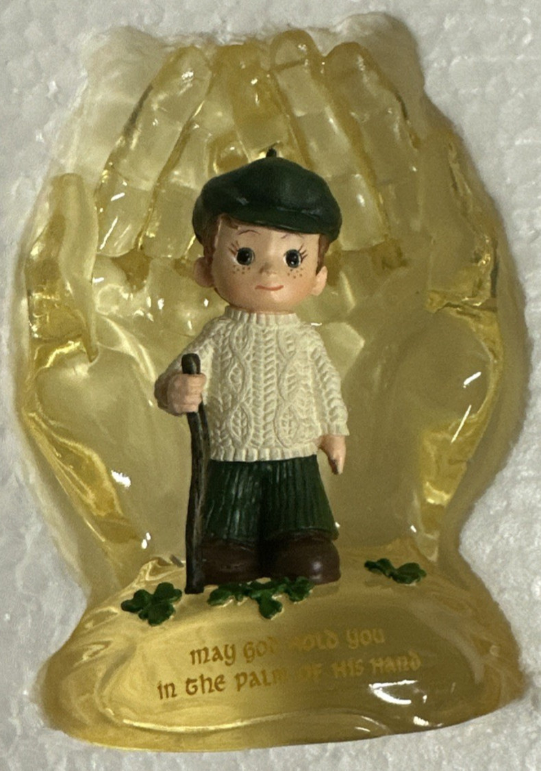 In the Palm of His Hand Hamilton Collection May God Hold You Irish Boy Figurine