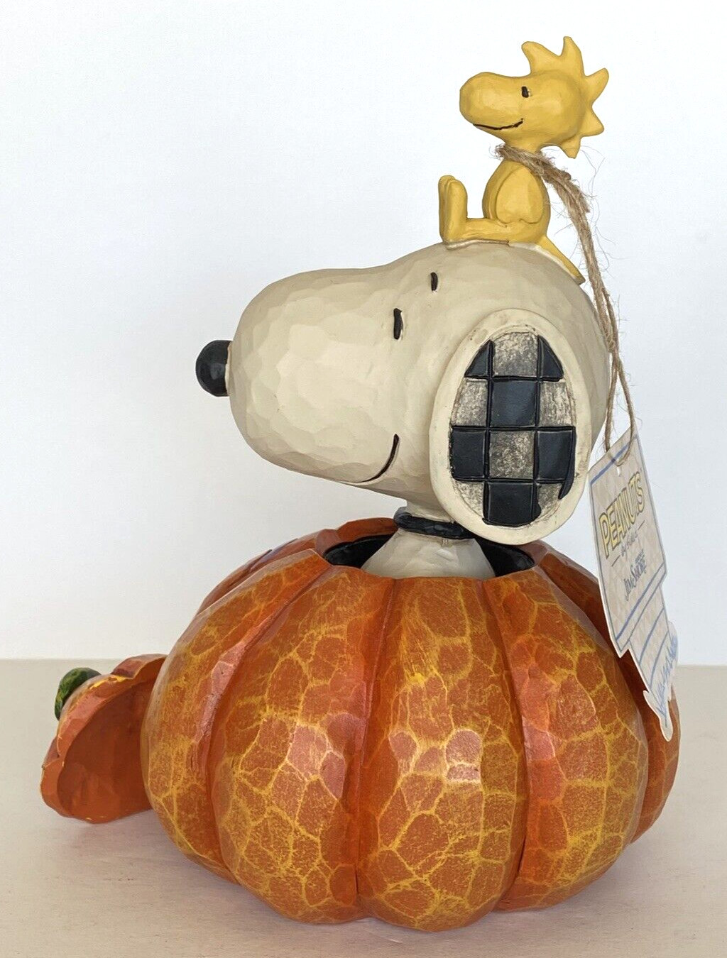 Jim Shore Halloween PEANUTS The Pumpkin King Snoopy Woodstock 6000981 Enesco