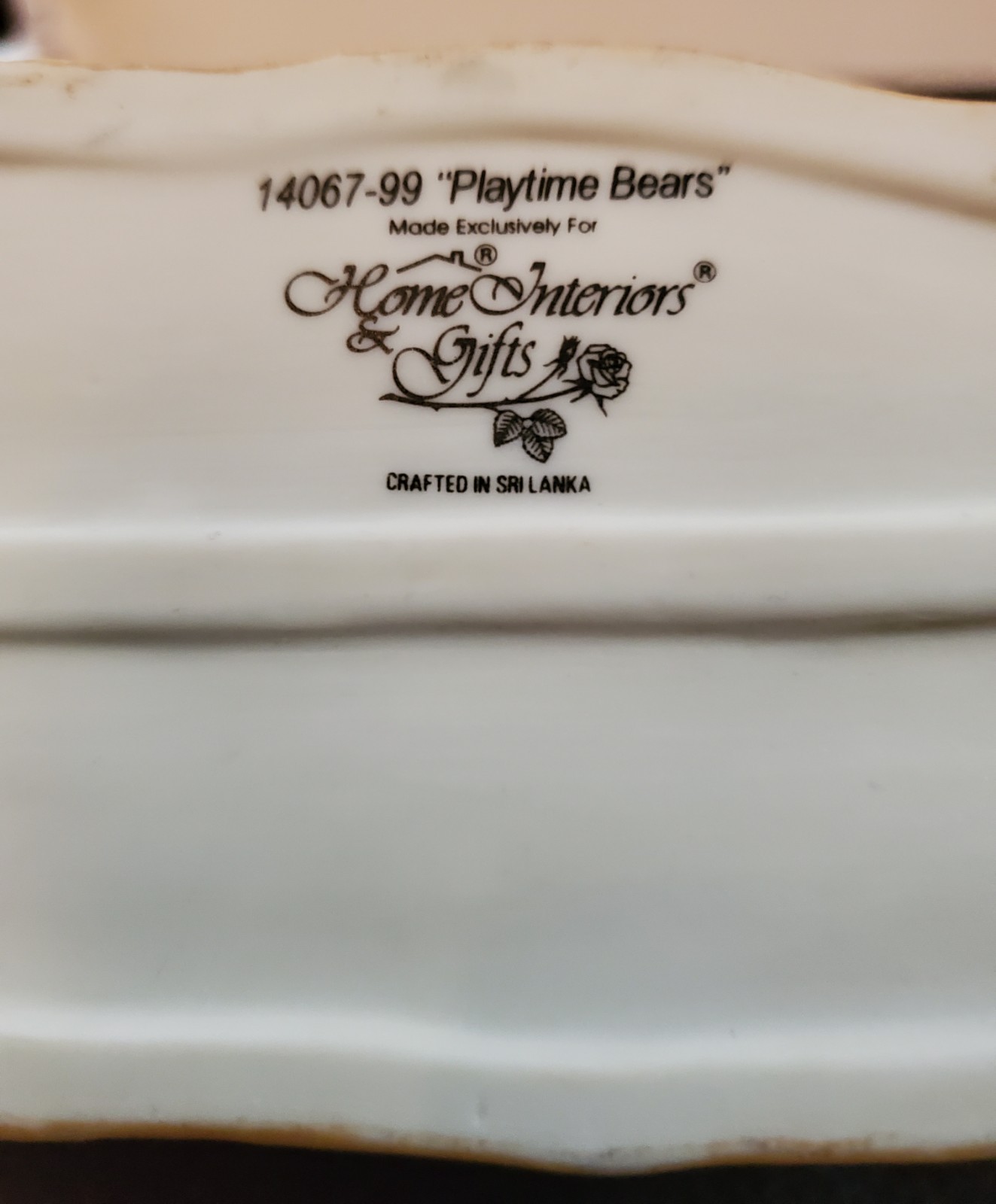 Playtime Bears #14067-99 Bears Riding a Wagon, Home Interiors Gifts Porcelain