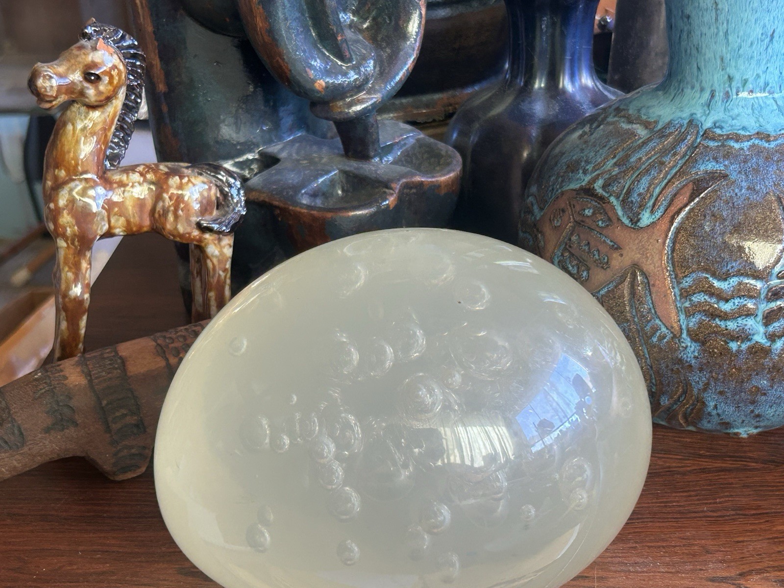 MCM Bulbous Resin Bubble Sculpture Owned By A Great Artist Fun Everlasting Rare
