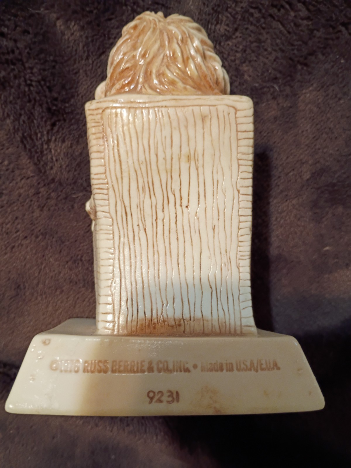 Vintage 1976 Russ Berrie & Co Inc Beige Resin Figurine Father’s Day Dad Gift