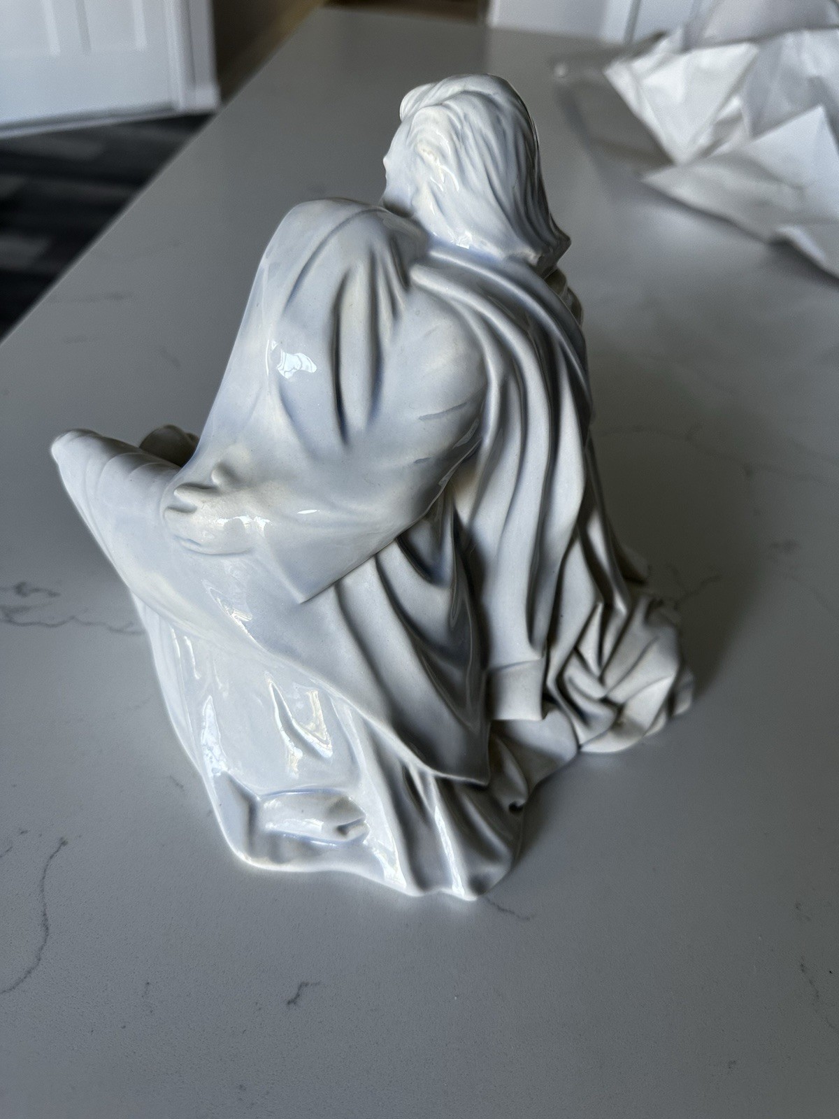 Vintage 1981 Hand-Painted iridescent Ceramic (Joseph,Mary,Jesus)