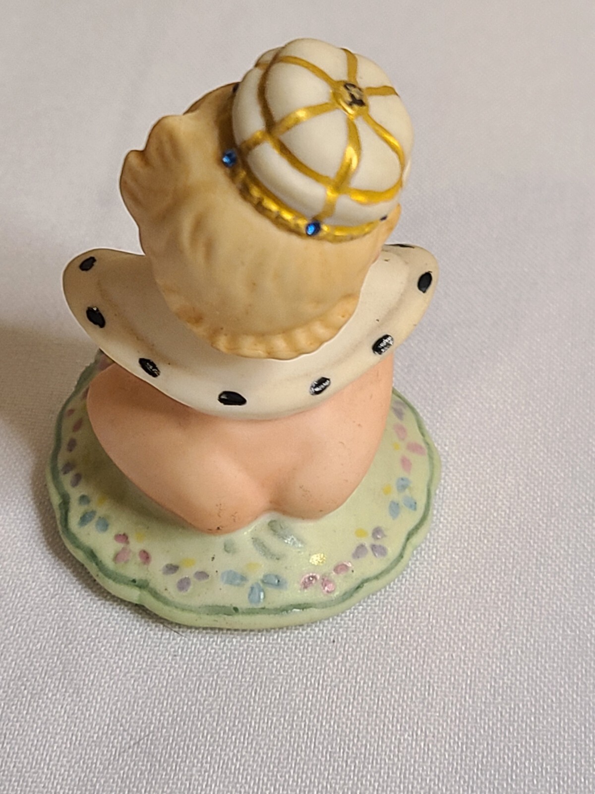 Samson Imports Baby King Bisque Porcelain Rhinestones In Crown 1950s Vintage