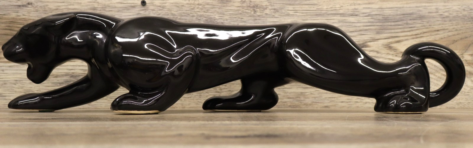 Vintage Royal Haeger Black Ceramic Panther Statue Mid Century Modern #315 24″