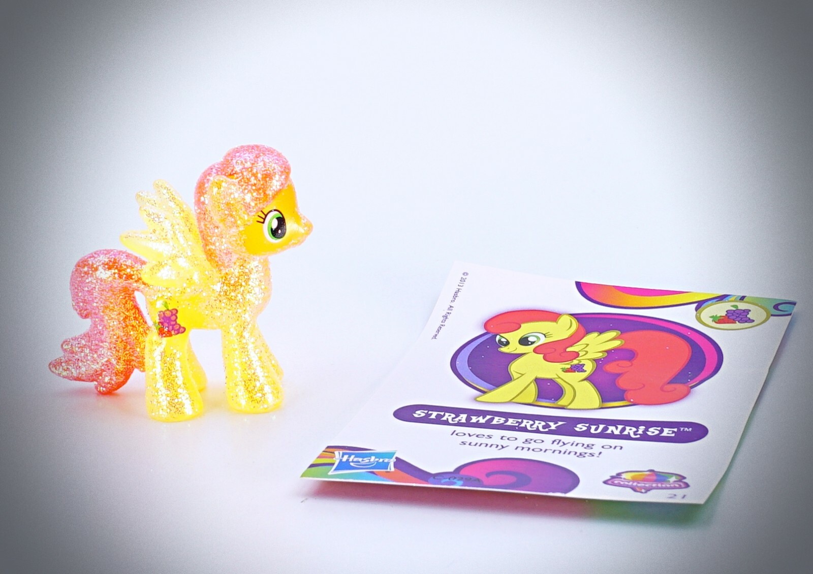 Diamond Crystal My Little Pony Figure Strawberry Sunrise Figurine Girls Toy FIM