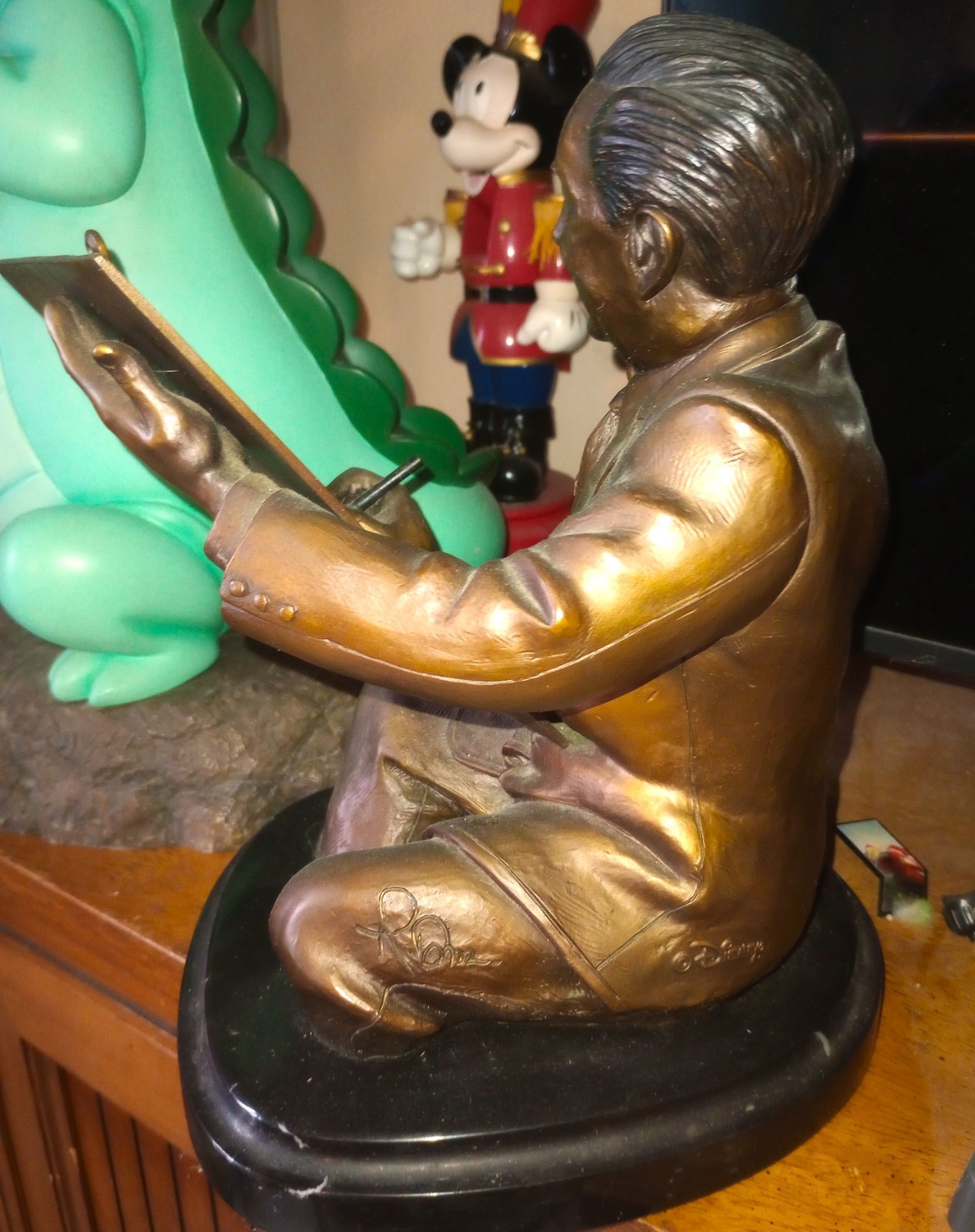 Disney figure statue Walt Disney Mickey Magic Kingdom BRONZE LE for CANCER FUND