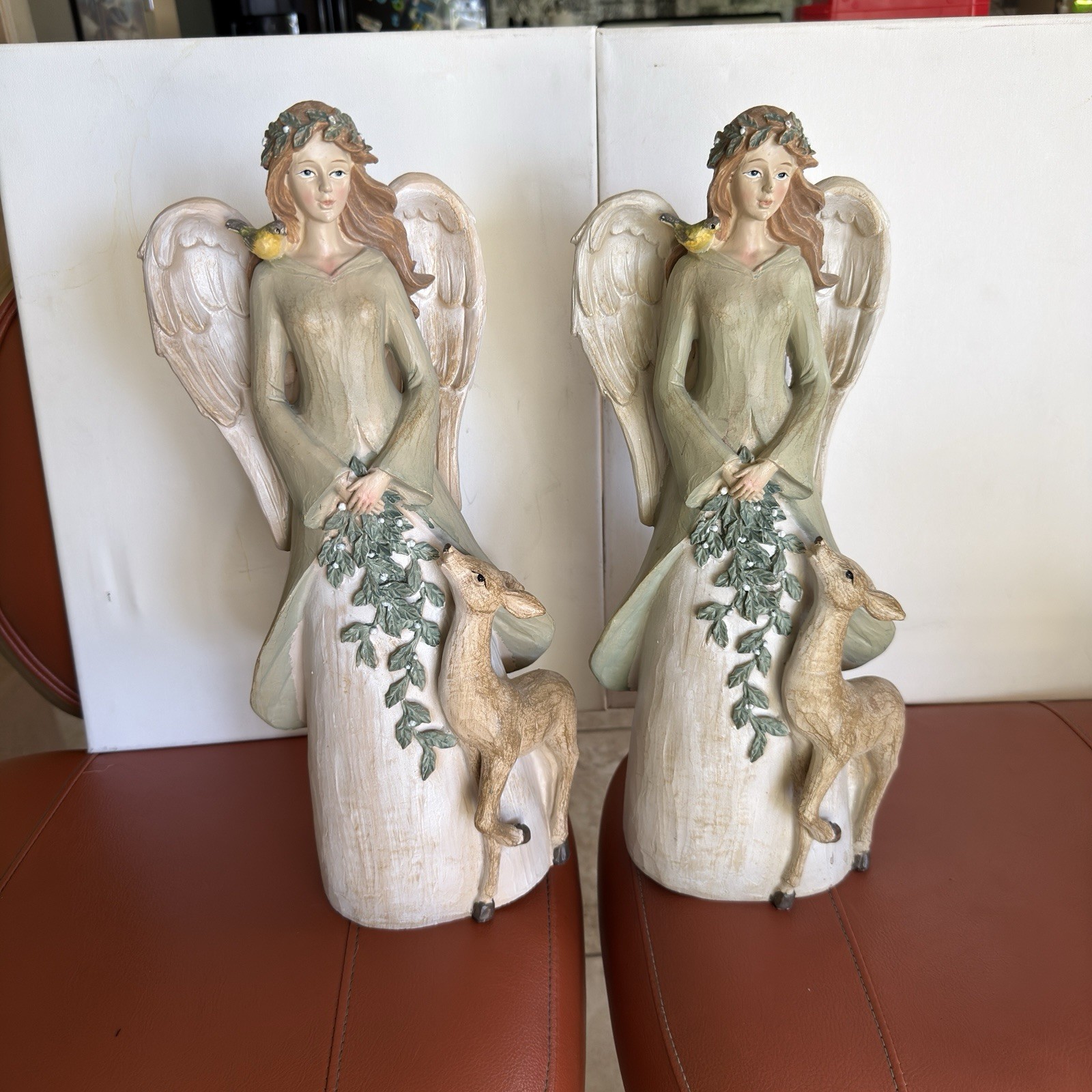17″ Decorative Angel with Deer by Valerie