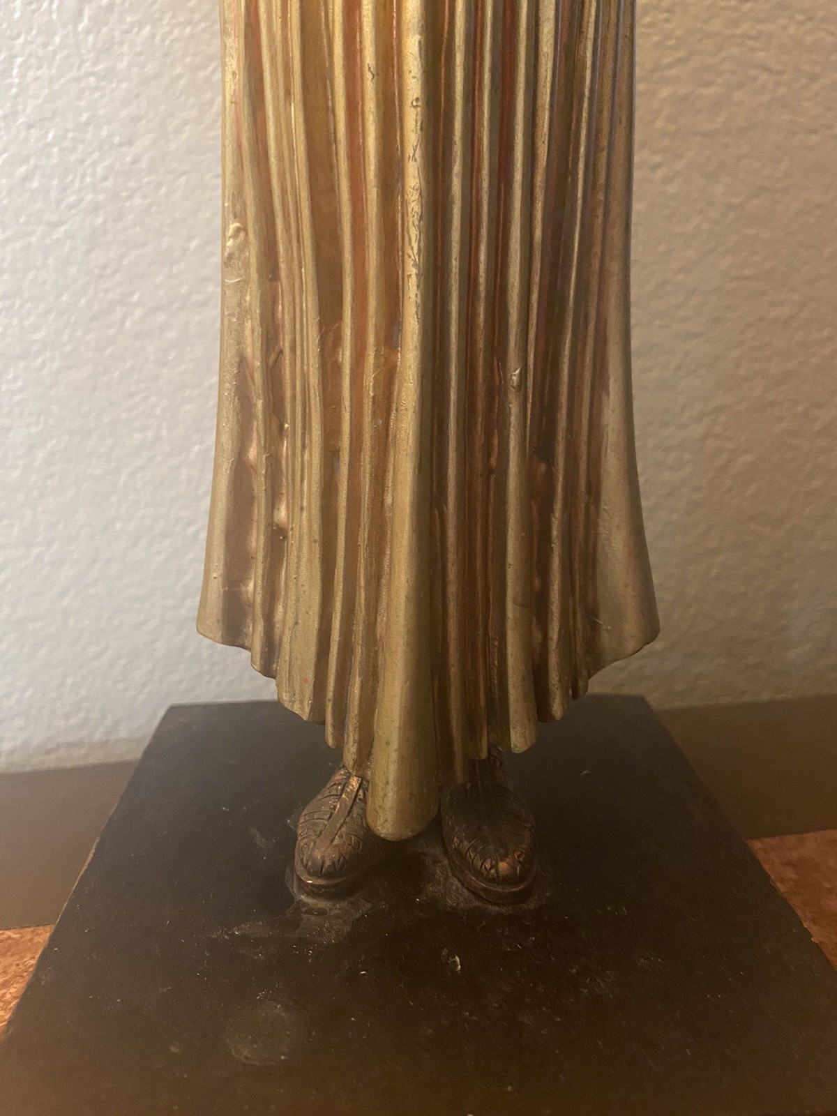 Art Deco Egyptian Winged Goddess Standing Statue Figure Resin? Isis Cleopatra