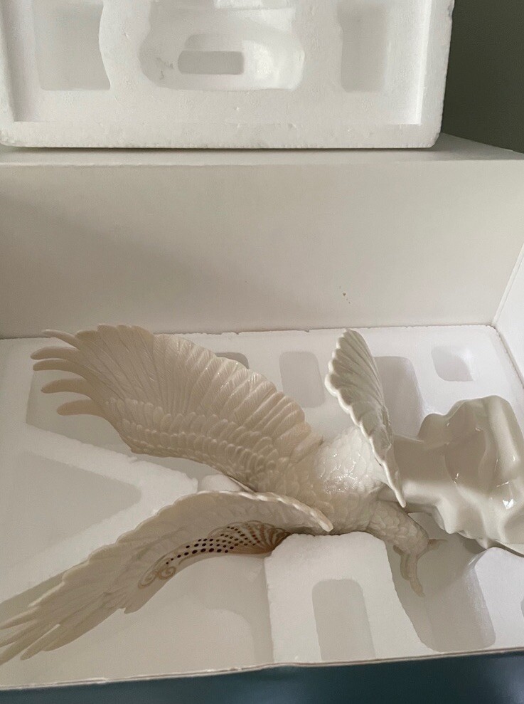 Lenox China Jewels Collection Statement Eagle Lg Porcelain Ivory Gold New In Box