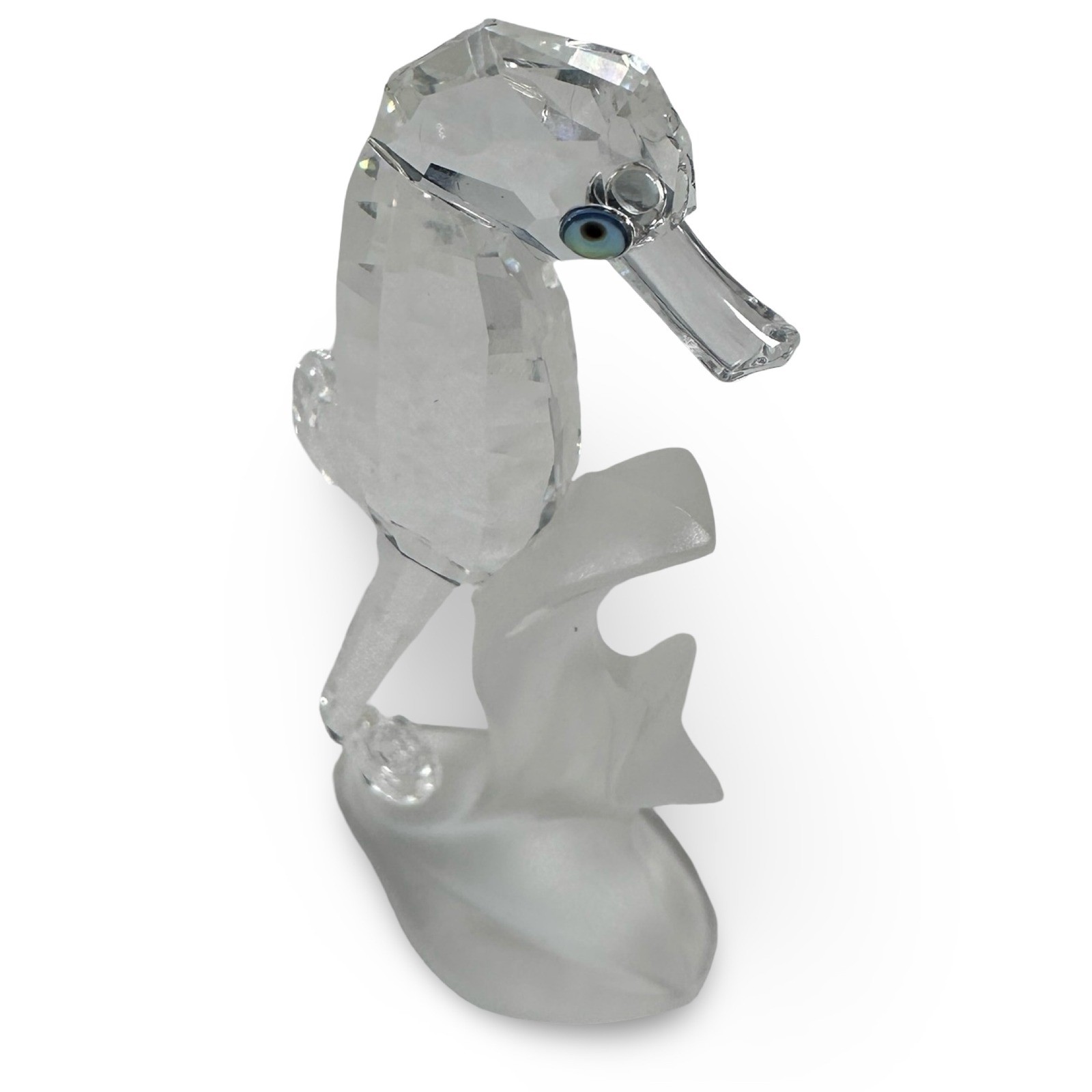 Swarovski Crystal Seahorse Figurine 168683 South Sea Collection Frosted Base