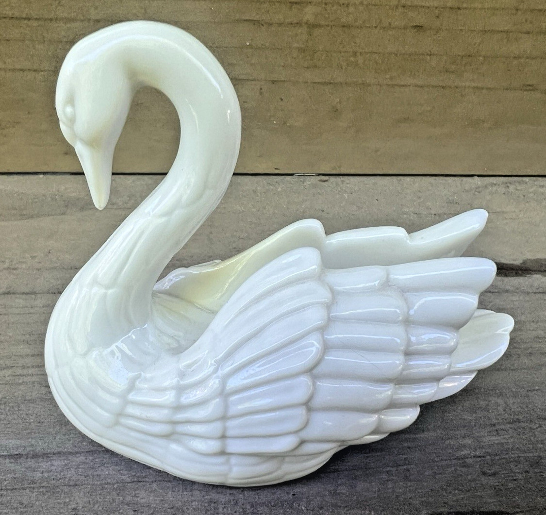 Lenox Swan Porcelain Place Card Holder Ivory Wedding Table Decor EUC