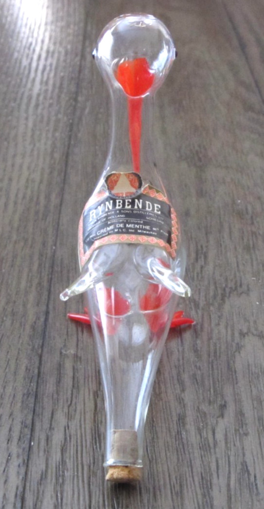 Rynbende Hand Blown Glass Animal Pelican Nautical Figurine Decanter Box EMPTY