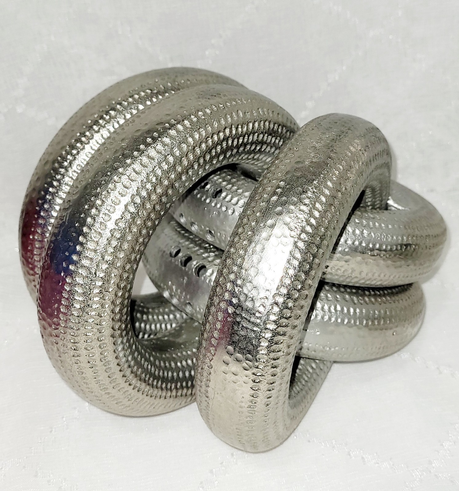 “Eternity” Industrial Silver Metal Knot Sculpture – Inspired by Lachlan Ross