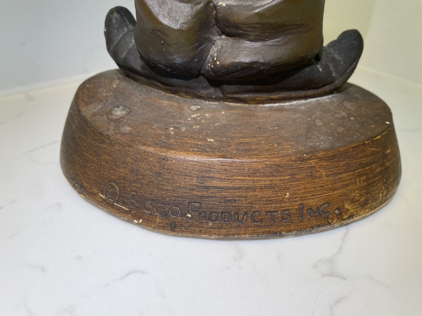 Authentic 1971 Rare Vintage Charlie Chaplain ESCO Chalkware Sculpture 15”