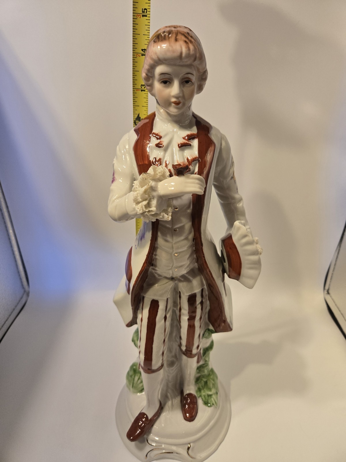 Vintage Colonial Man Hand Painted 14 1/2″Tall Porcelain Japan
