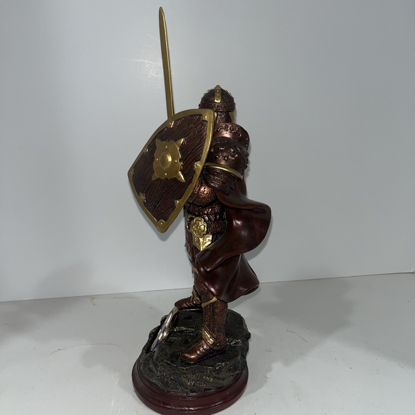Bradford Exchange “Guard Your Heart”Cold-Cast Bronze Sculpture W/Challenge Coin.