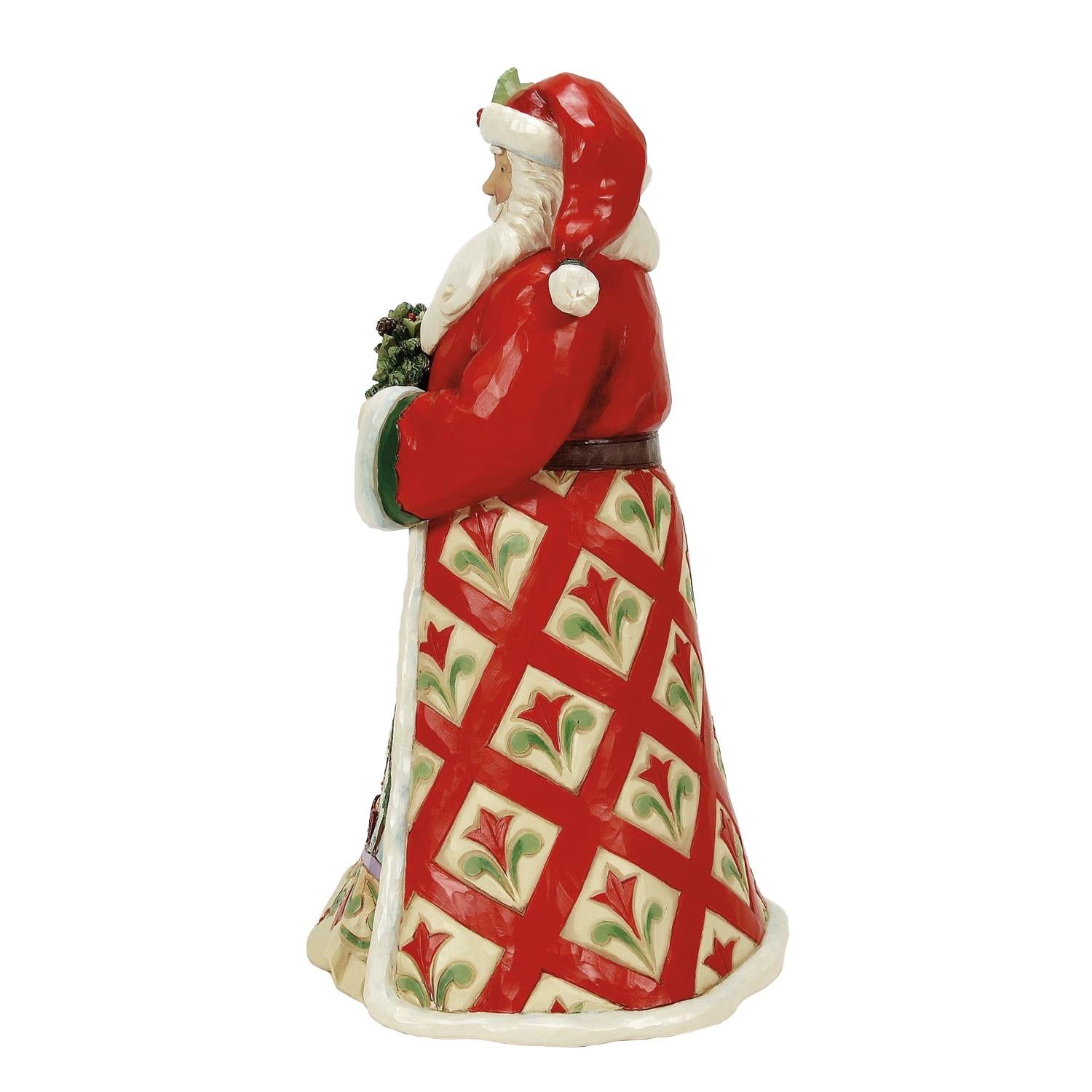 Jim Shore Heartwood Creek Christmas at the Lodge Santa W Wreath Figurine 6017032