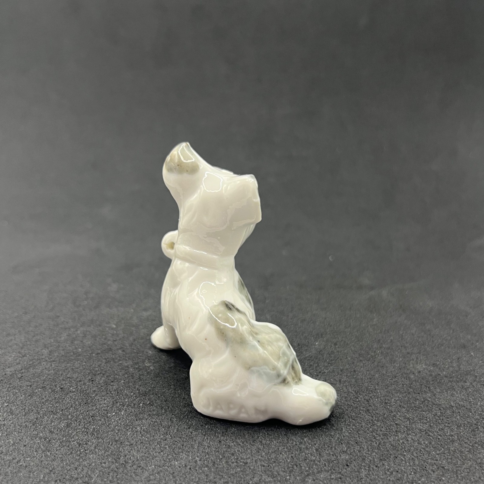 Scottish Terrier Miniature Porcelain Figurine Vintage Japan White Scottie Dog