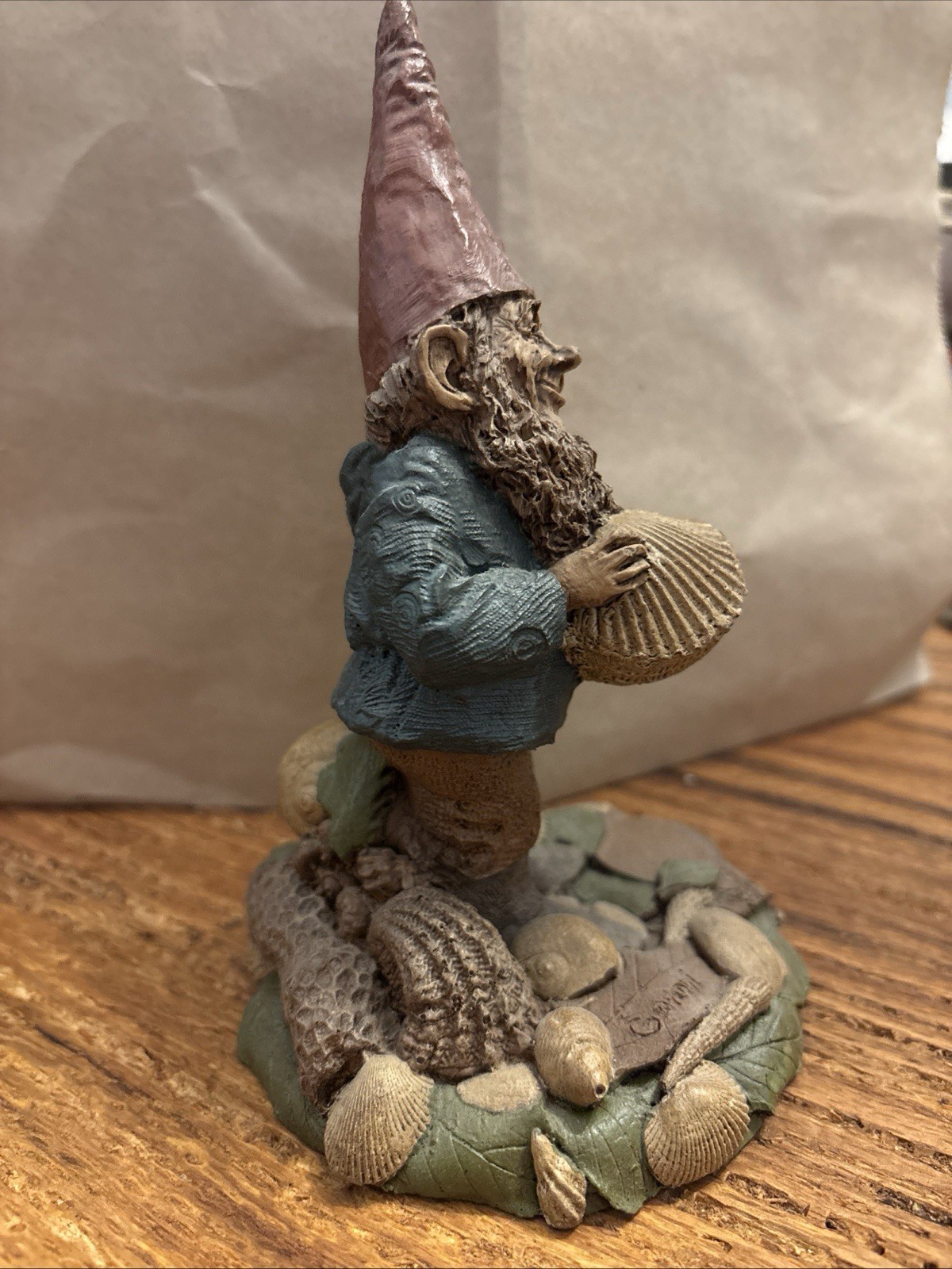 Tom Clark Vintage 1984 Sculpture Gnome Figurine — Giovanni w/ Seashells